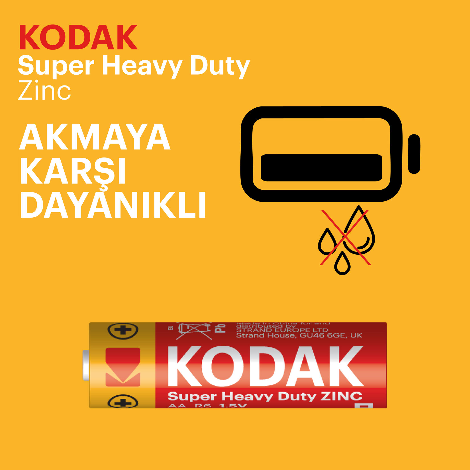 Kodak Çinko Karbon Kalem Pil Blister AA 4'lü - Görsel 3