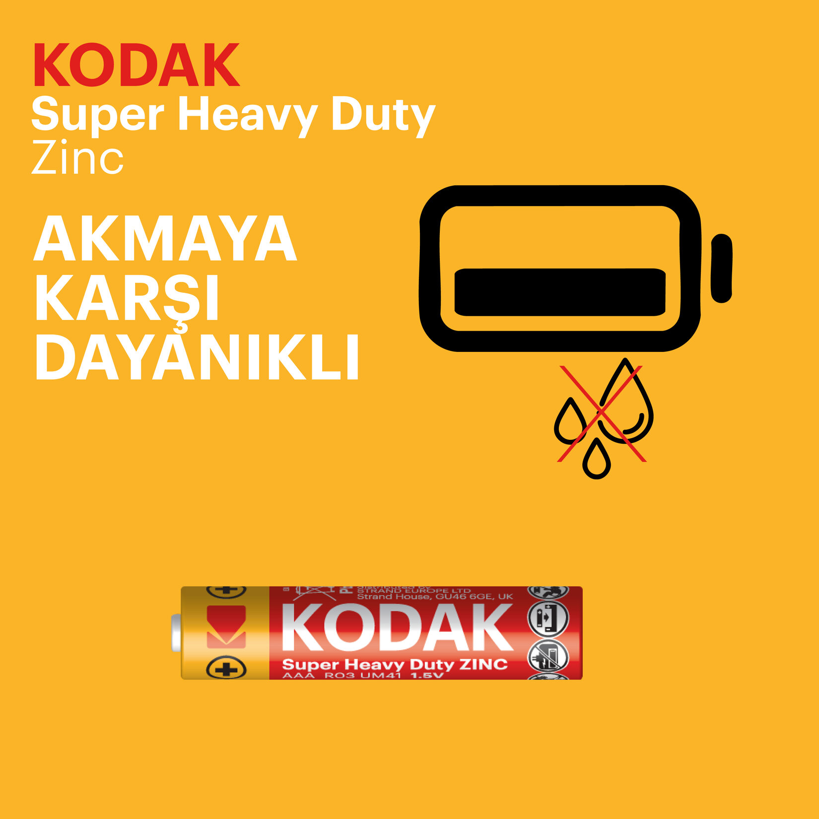 Kodak Çinko Karbon İnce Pil Blister AAA 4'lü - Görsel 3