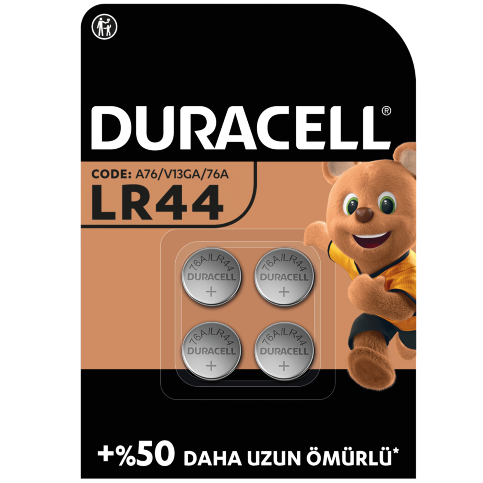 Duracell Özel LR44 Alkalin Düğme Pil 1,5 V 4'lü Paket - Görsel 1