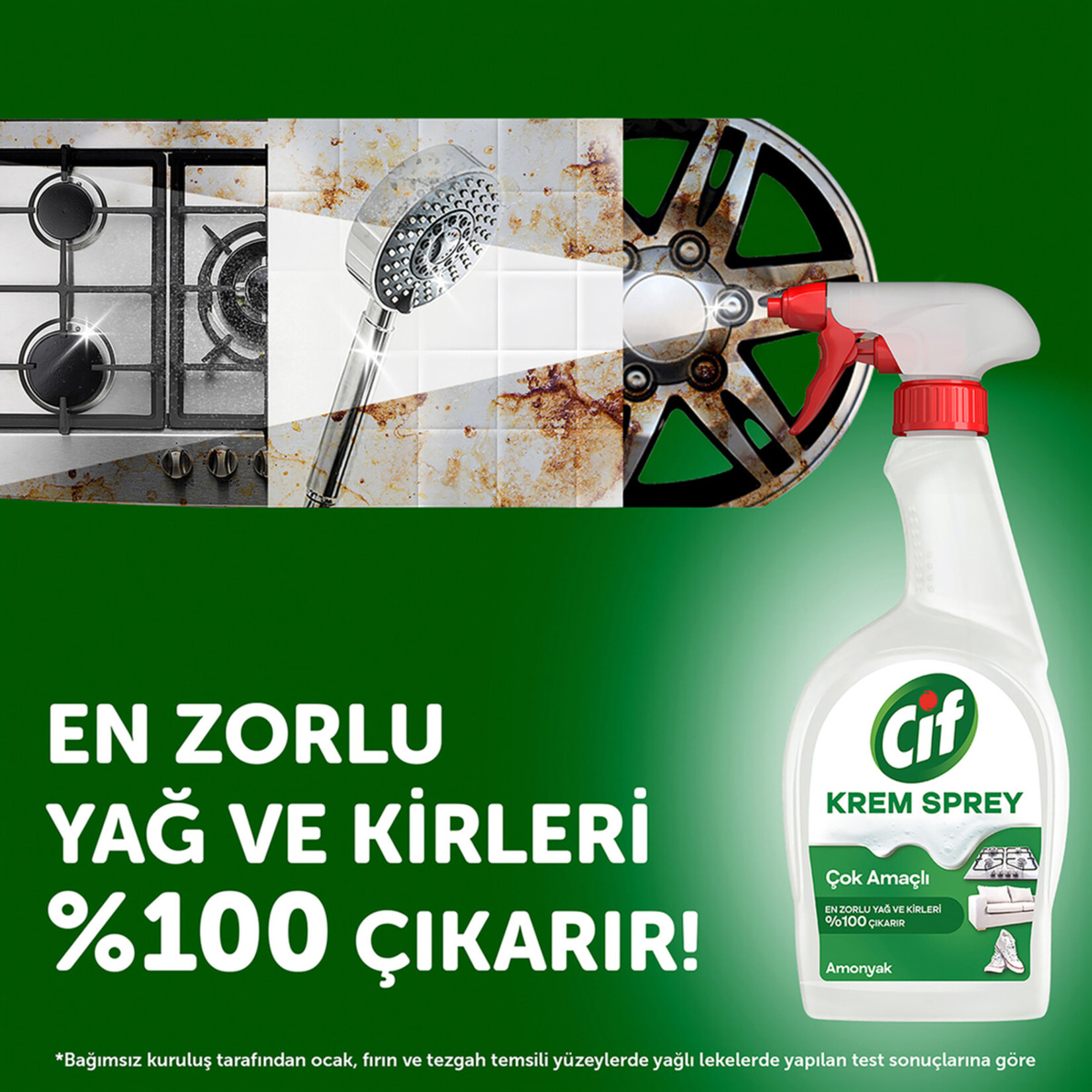 Cif Amonyak Çok Amaçlı Krem Sprey 2 x 750 Ml - Görsel 4
