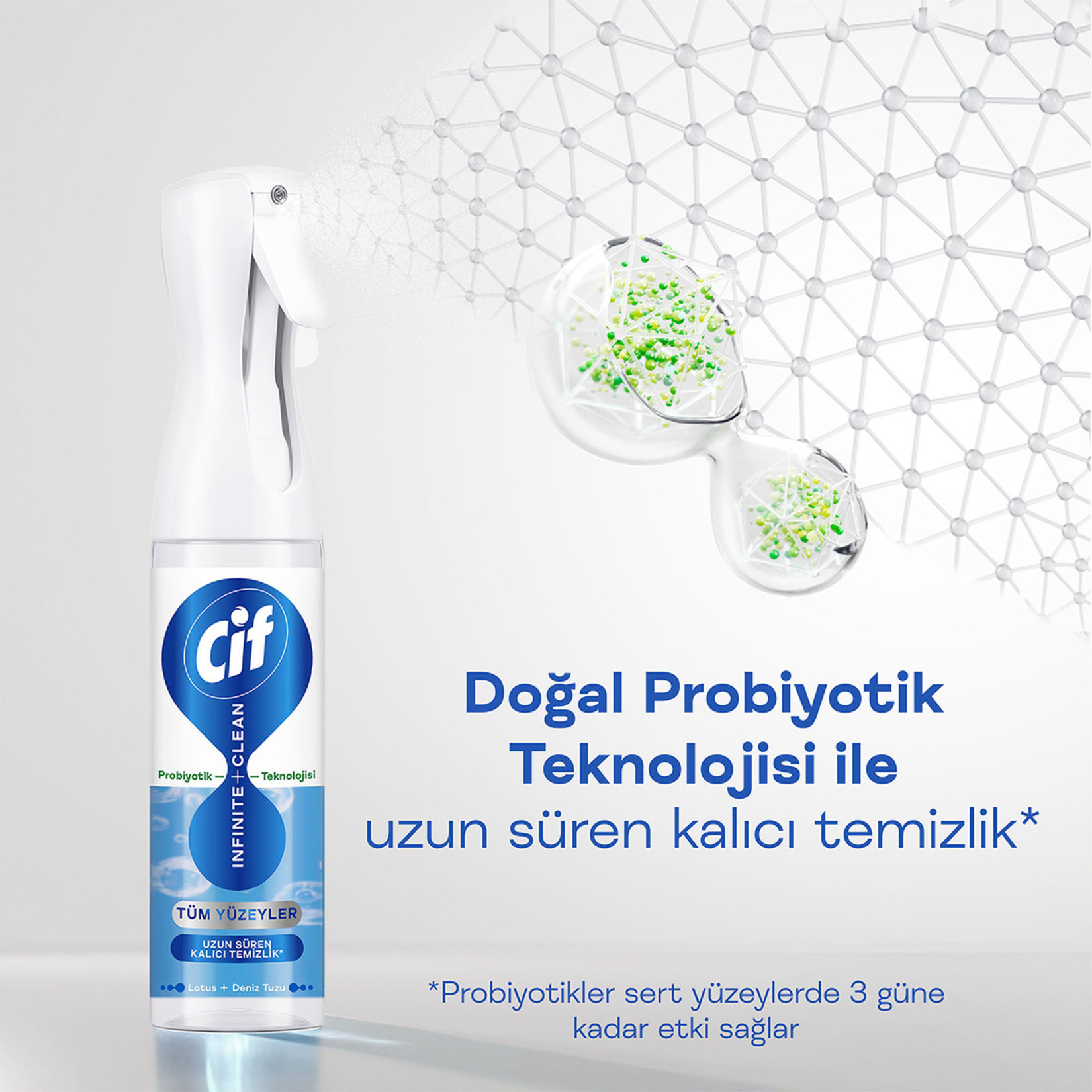 Cif Infinite Clean Sprey Lotus + Deniz Tuzu 280 Ml - Görsel 3