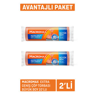 Macromax Extra Çöp Torbası Büyük Boy 2 x 10'lu