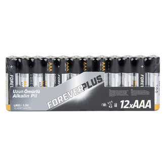 Forever Plus Alkalin İnce Pil 12'li