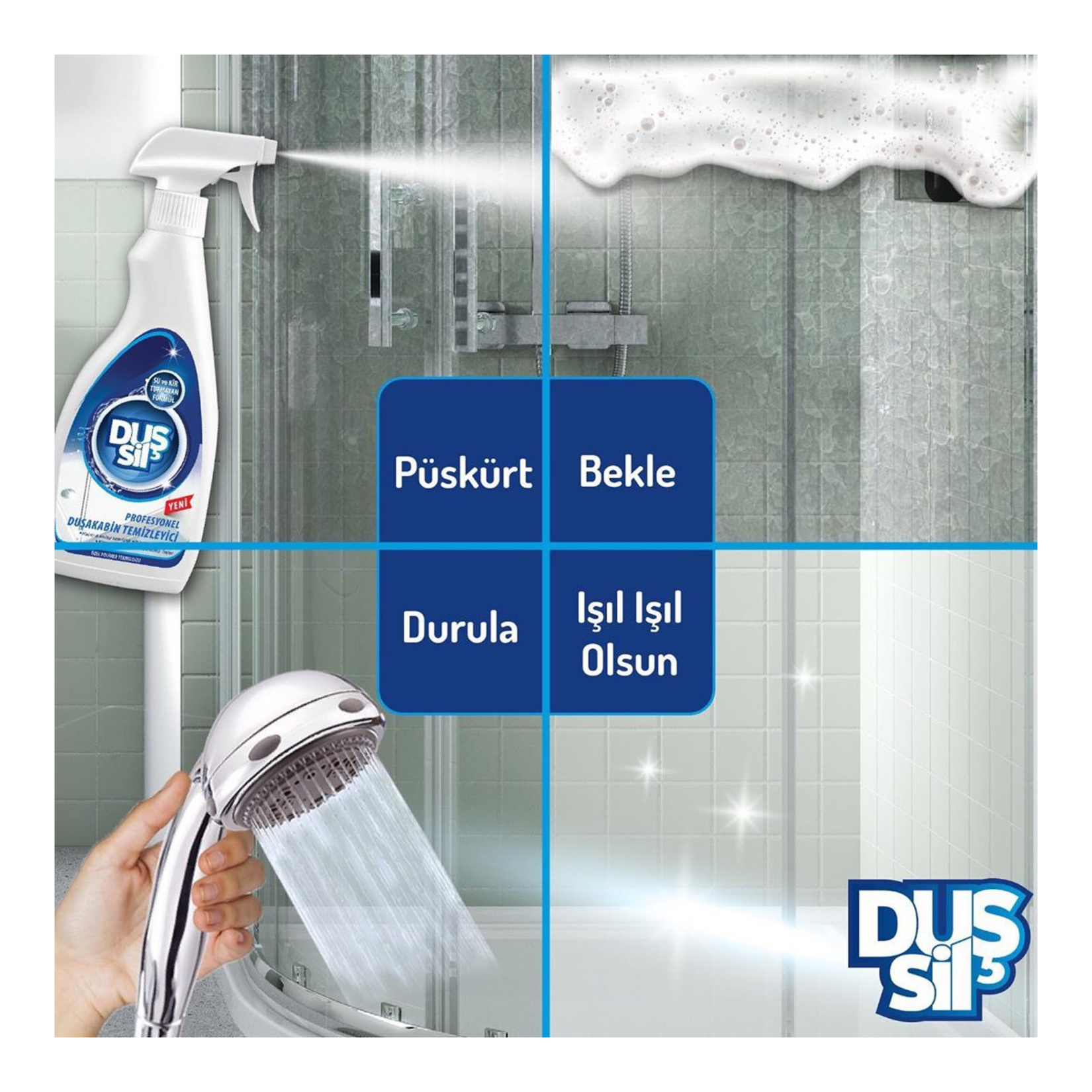 Duşsil Profesyonel Duşakabin Temizleyici 500 Ml - Görsel 3