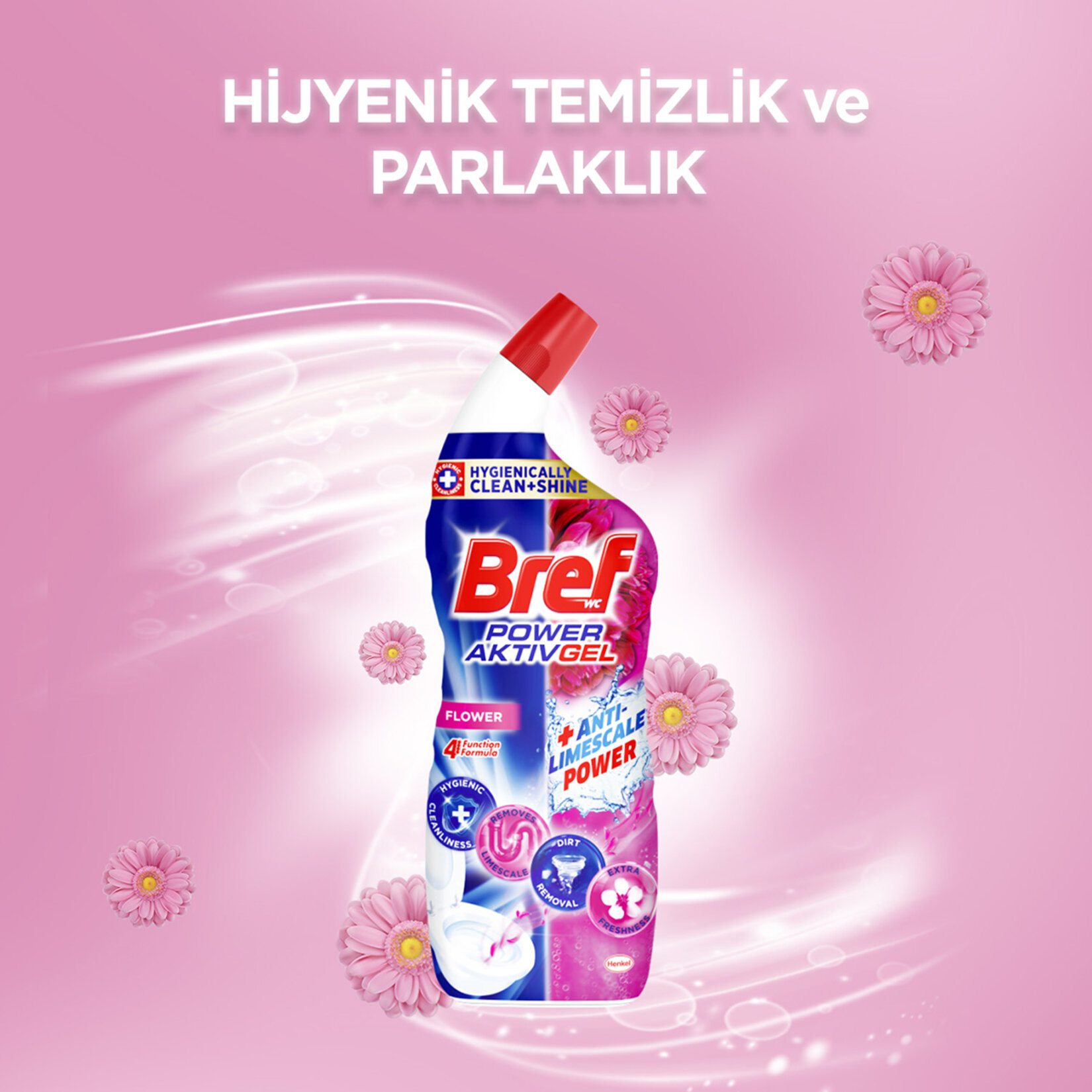 Bref WC Tuvalet Temizleyici Jel 700ml Çiçek Ferahlığı - Görsel 2
