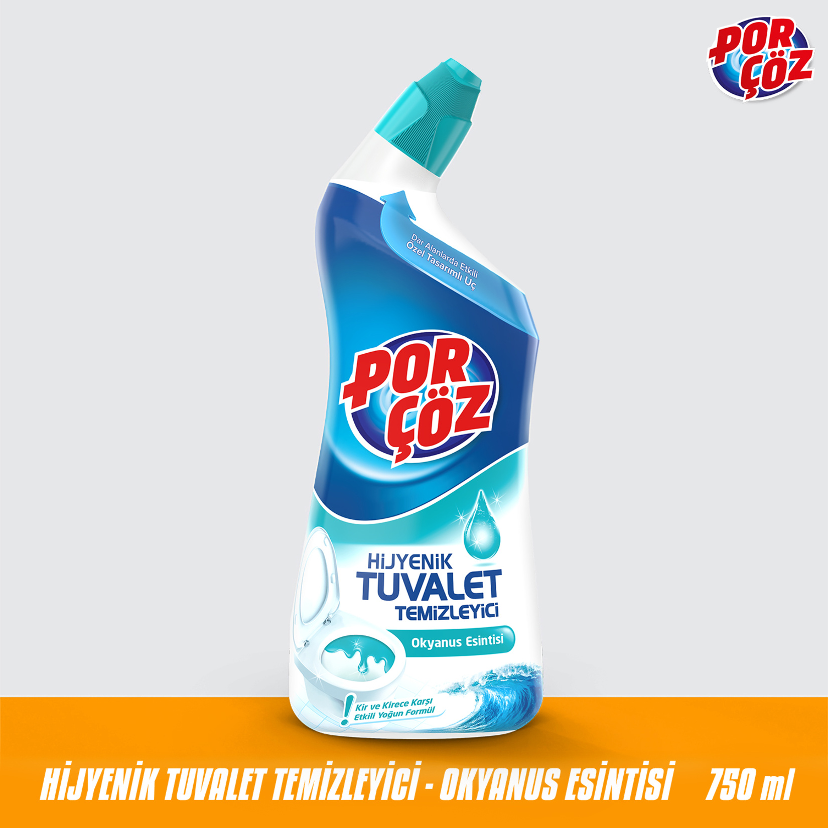 Porçöz Hijyenik Tuvalet Temizleyici Okyanus Esintisi 750 Ml - Görsel 2
