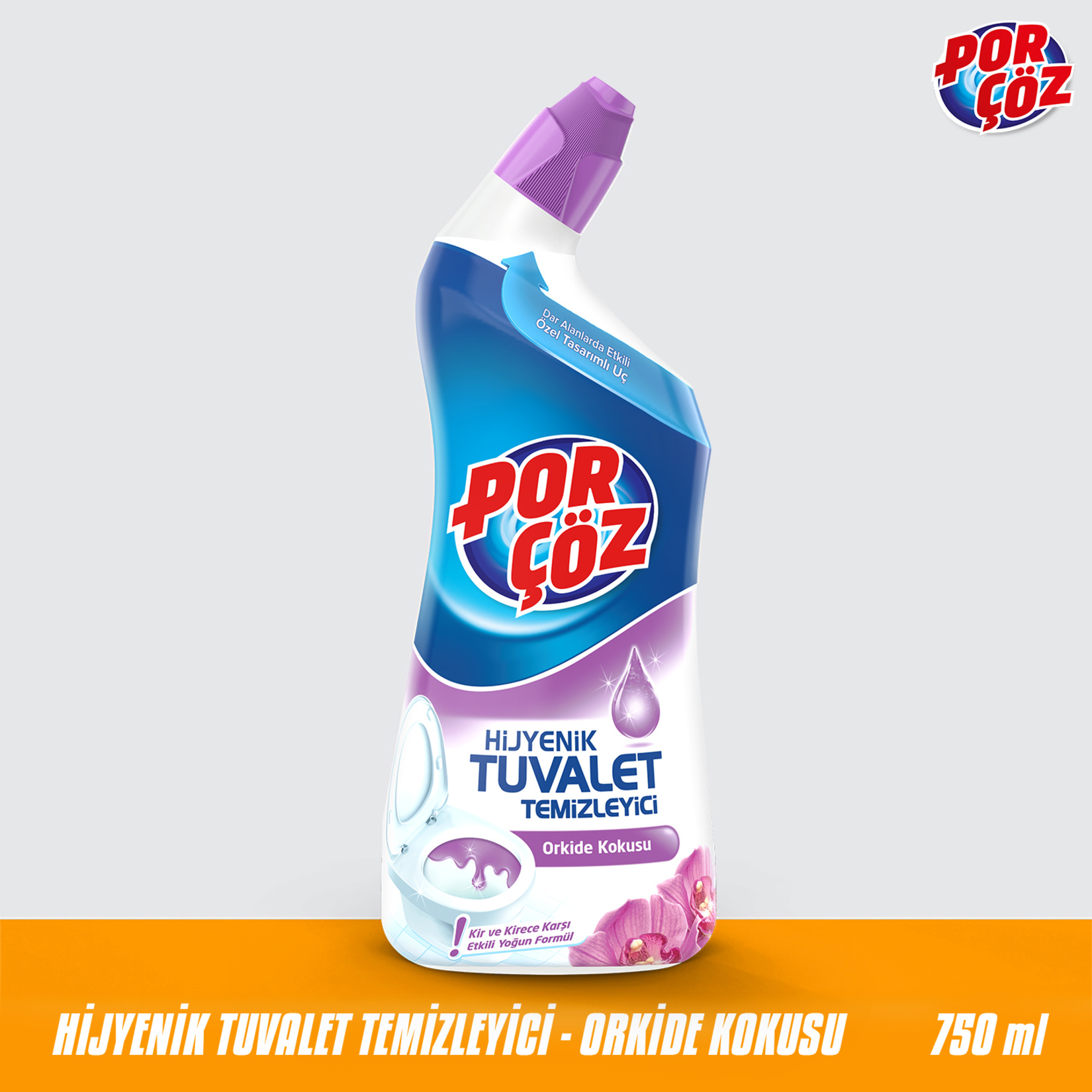 Porçöz Sıvı Tuvalet Temizleyici Orkide 750 Ml - Görsel 2
