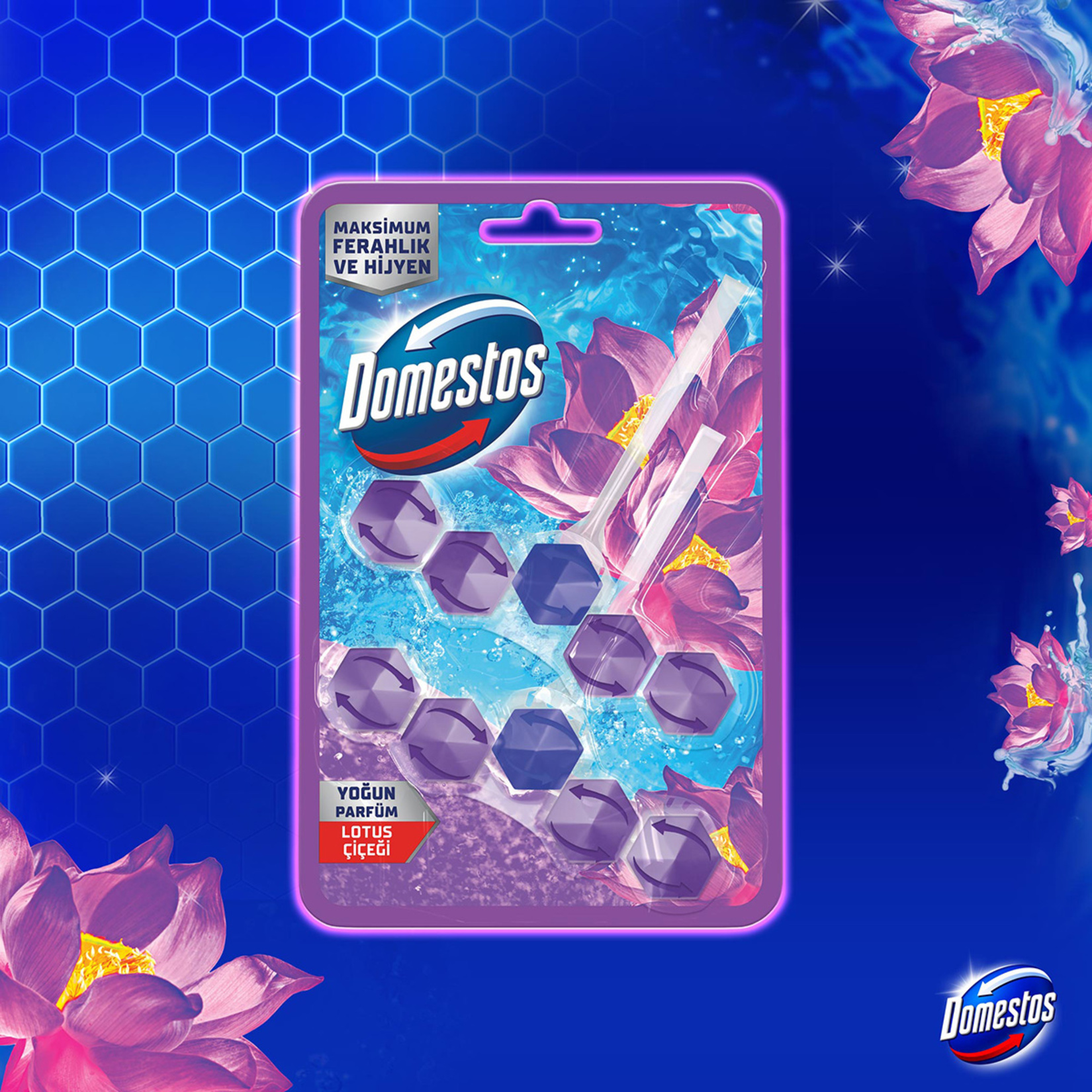 Domestos Wc Blok Lotus 2 x 50 G - Görsel 3