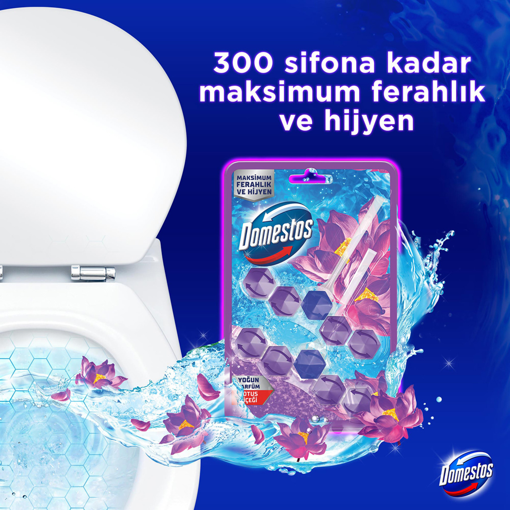 Domestos Wc Blok Lotus 2 x 50 G - Görsel 5