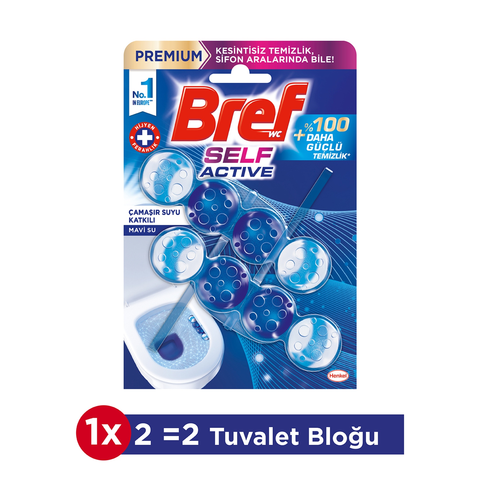 Bref Wc Blok Self Aktif Klor Etkisi 2 x 50 G - Görsel 2