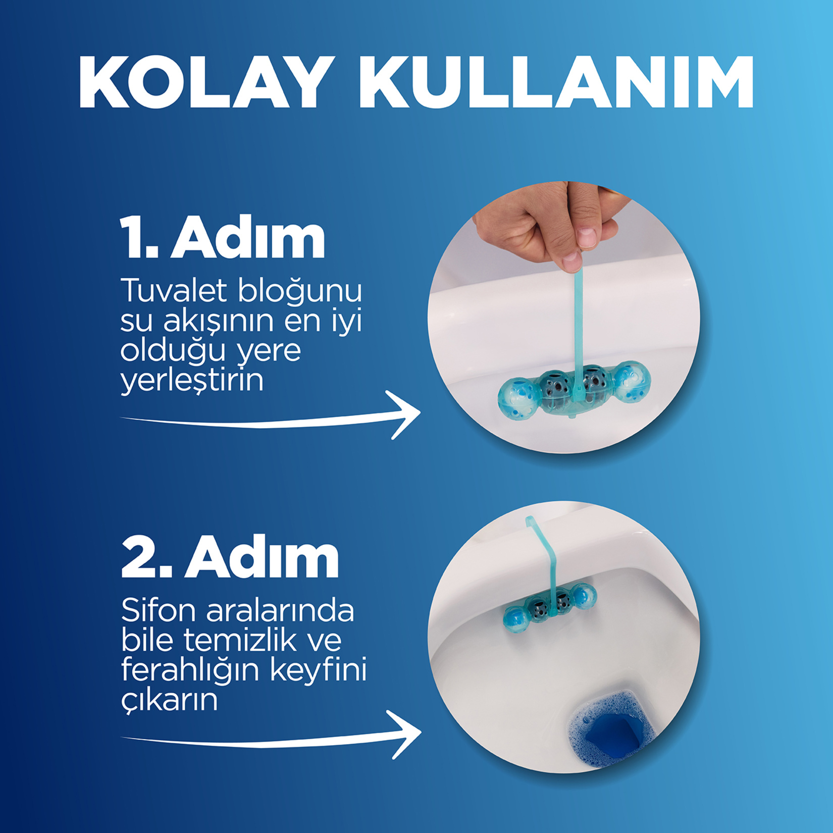 Bref Wc Blok Self Aktif Okyanus 2 x 50 G - Görsel 4