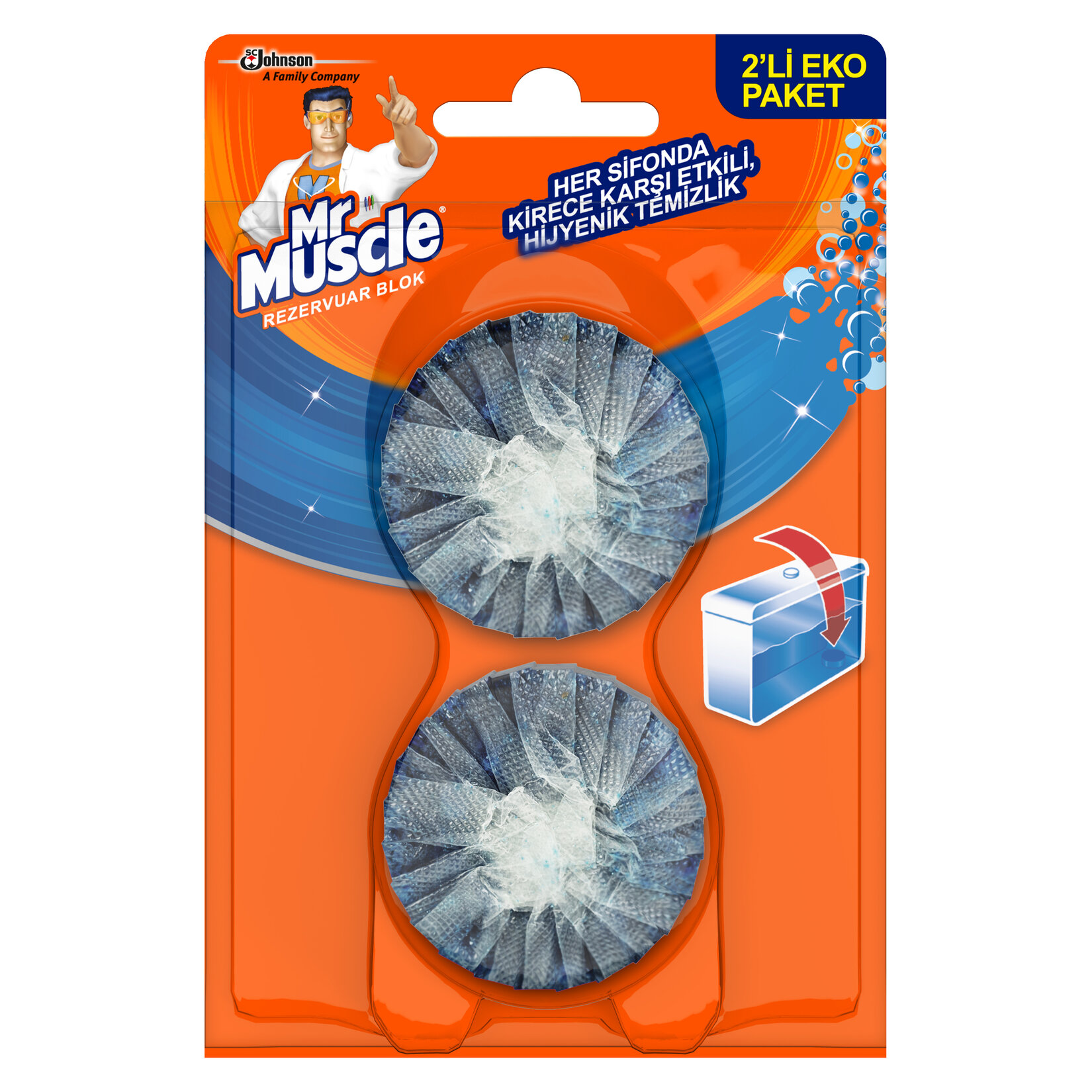 Mr. Muscle Rezervuar Blok 2 x 50 G - Görsel 1