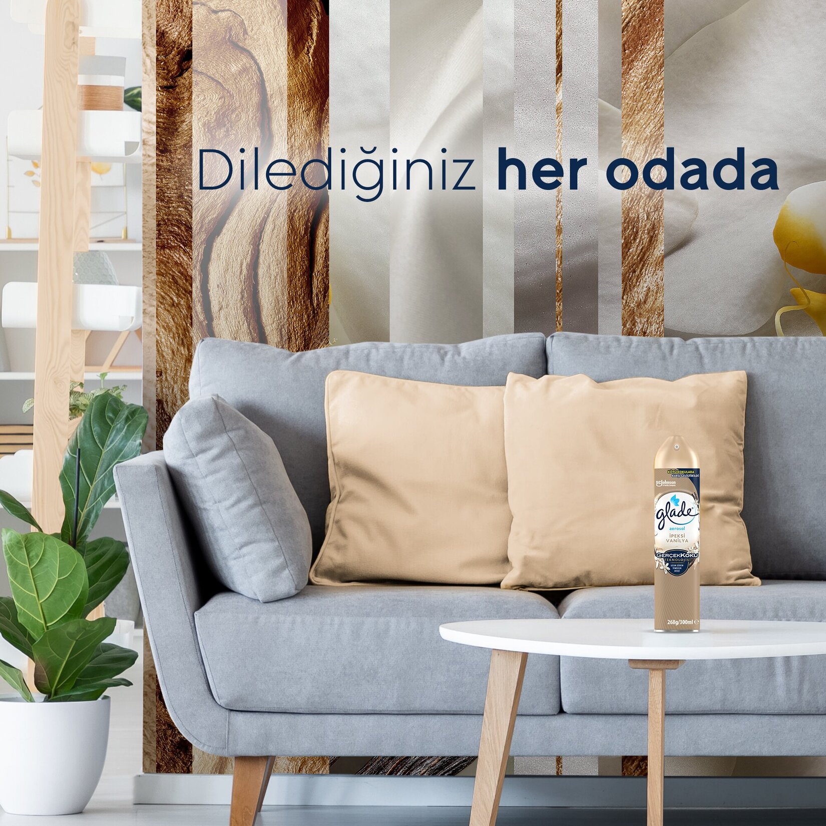 Glade Aerosol Oda Kokusu İpeksi Vanilya 300ml - Görsel 3