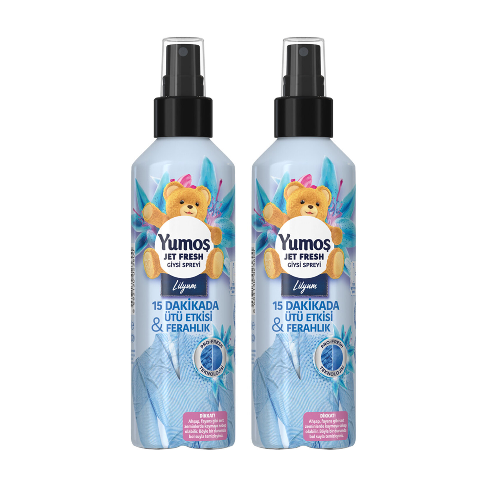 Yumoş Jet Fresh Lilyum Giysi Spreyi 2X200 Ml - Görsel 2