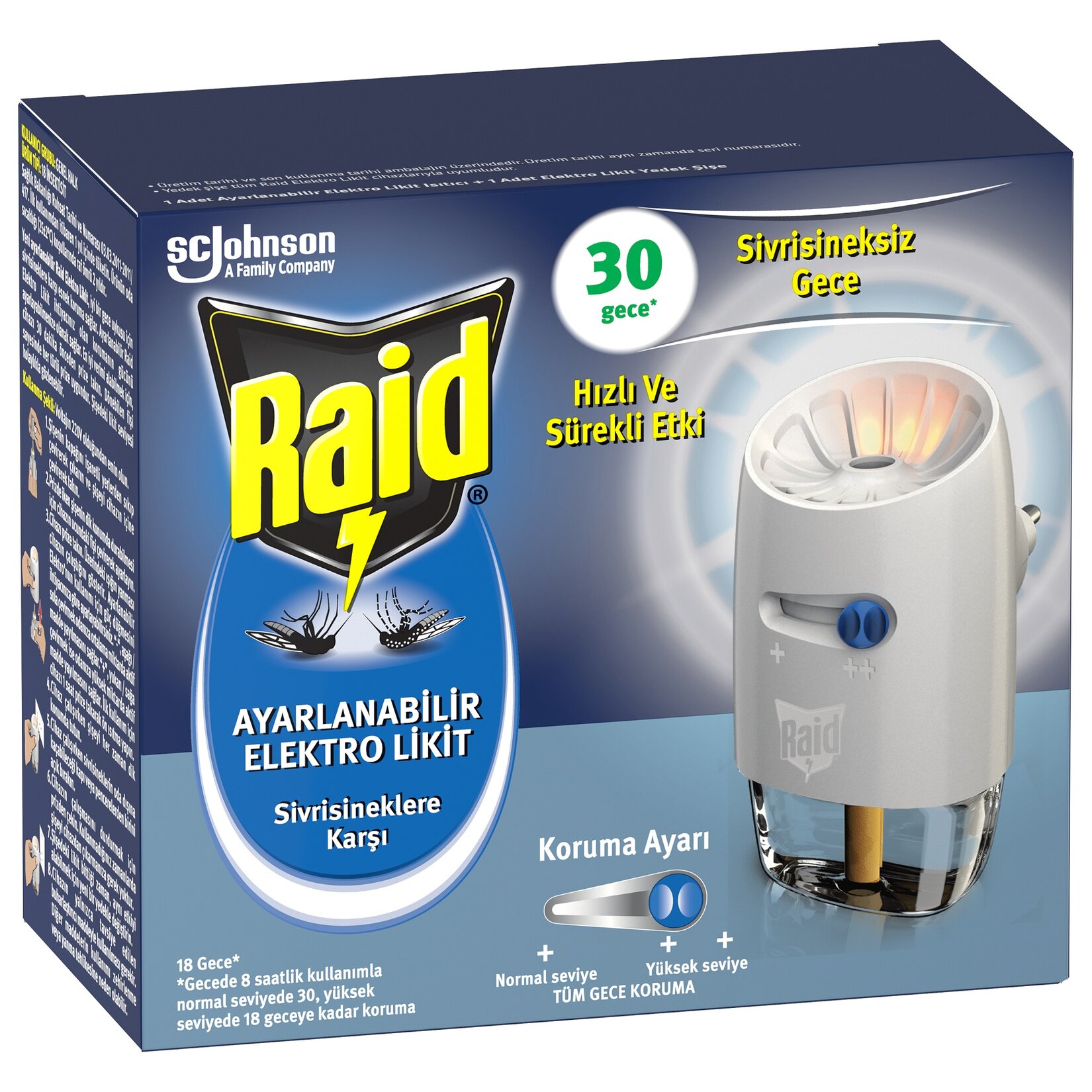 Raid Ayarlanabilir Elektro Likit 30 Gece (Sivrisinek) - Görsel 1