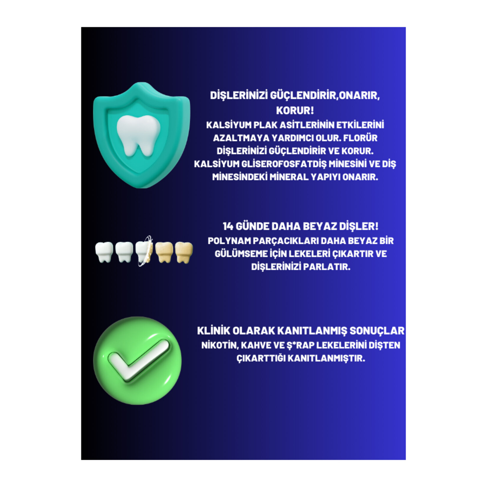 Clinomyn Smokers Sigara İçenler İçin Diş Macunu 75Ml - Görsel 4