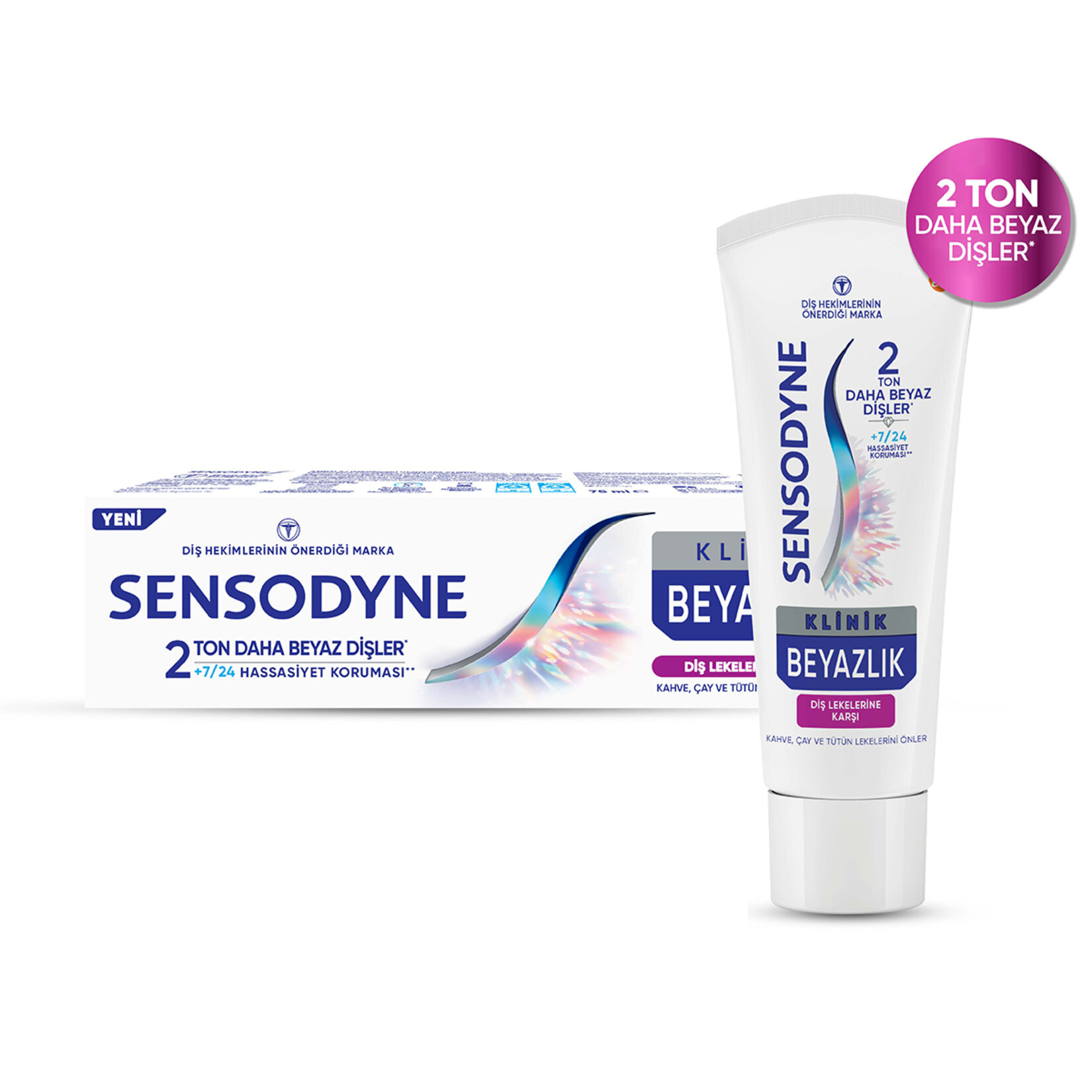 Sensodyne Klinik Beyazlık Diş Lekelerine Karşı Macunu 75Ml - Görsel 1