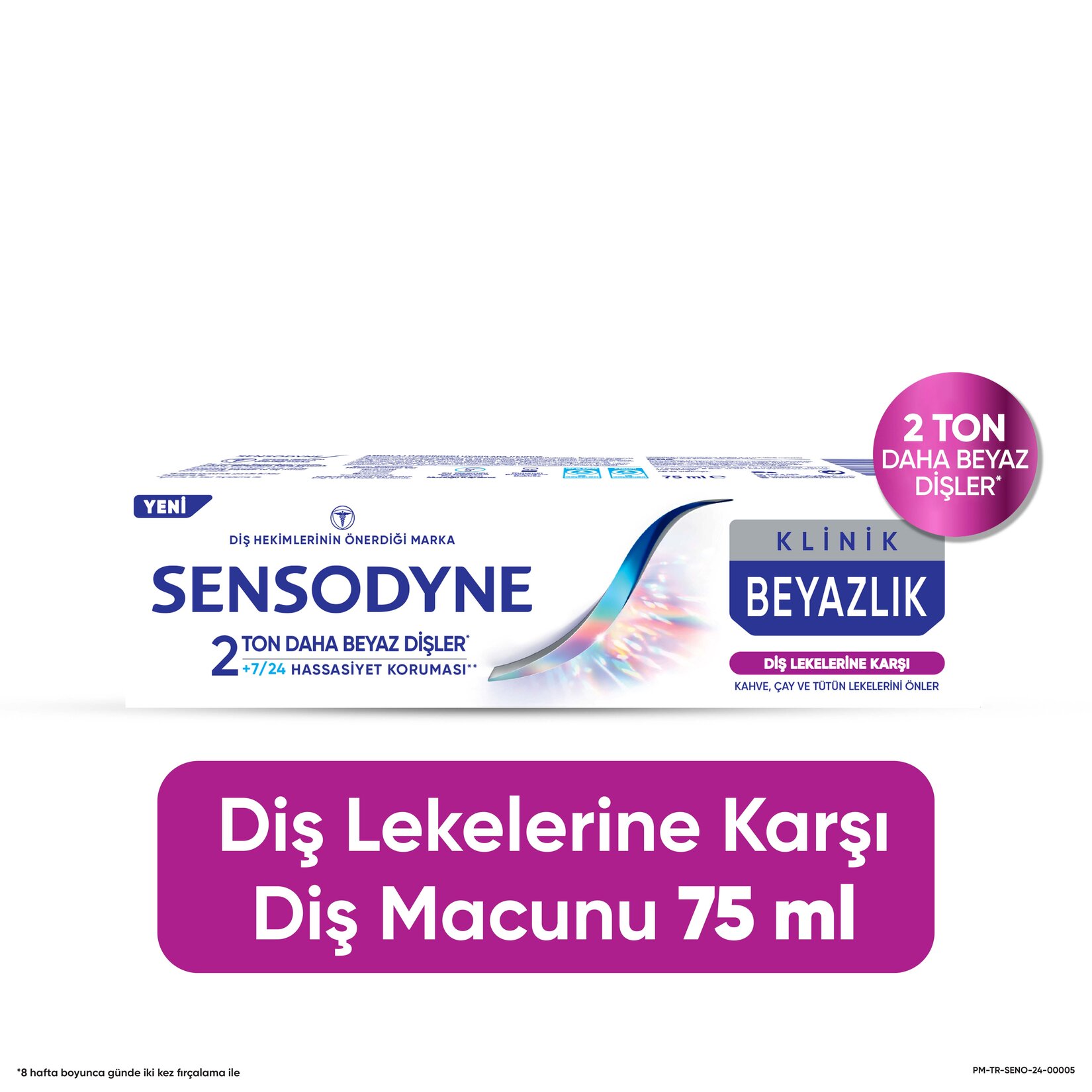 Sensodyne Klinik Beyazlık Diş Lekelerine Karşı Macunu 75Ml - Görsel 2