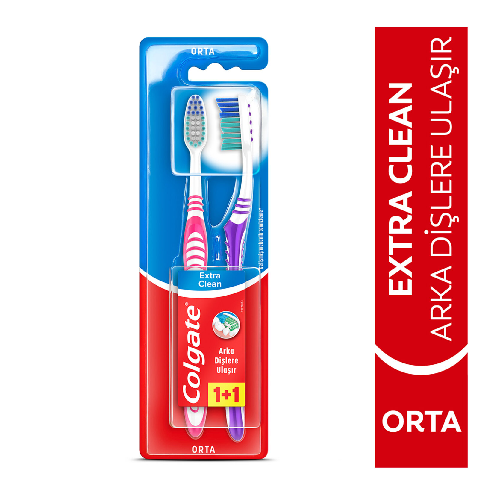 Colgate Extra Clean Orta Diş Fırçası 1+1 - Görsel 2