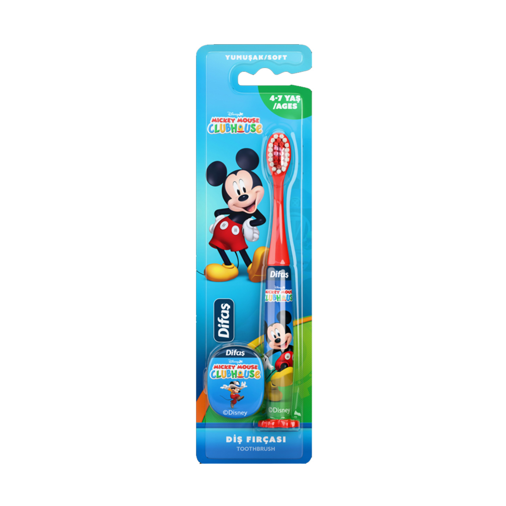 Difaş Mickey Mouse Diş Fırçası 4-7 Yaş