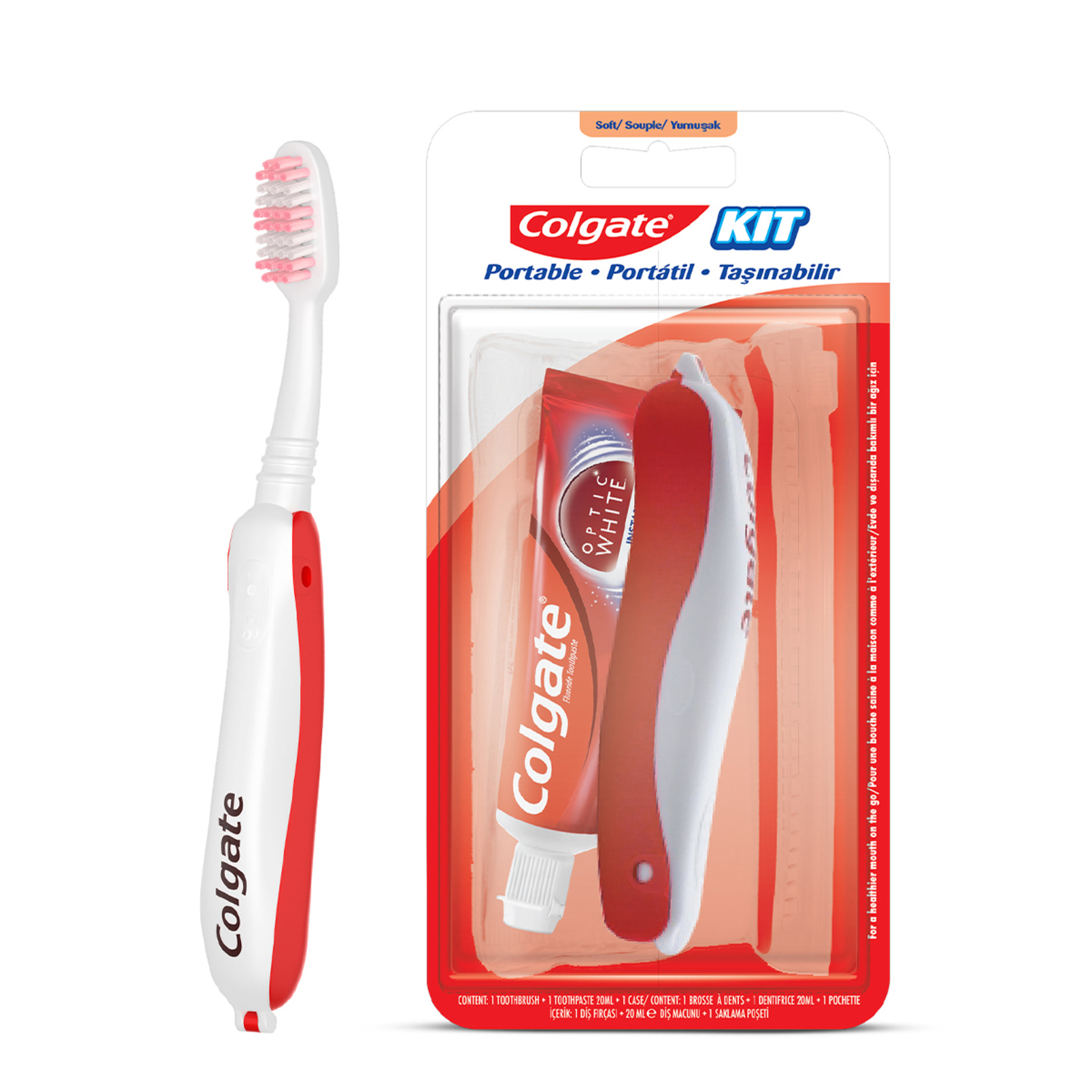 Colgate Seyahat Seti Diş Macunu 20 Ml + Yumuşak Diş Firçasi - Görsel 1