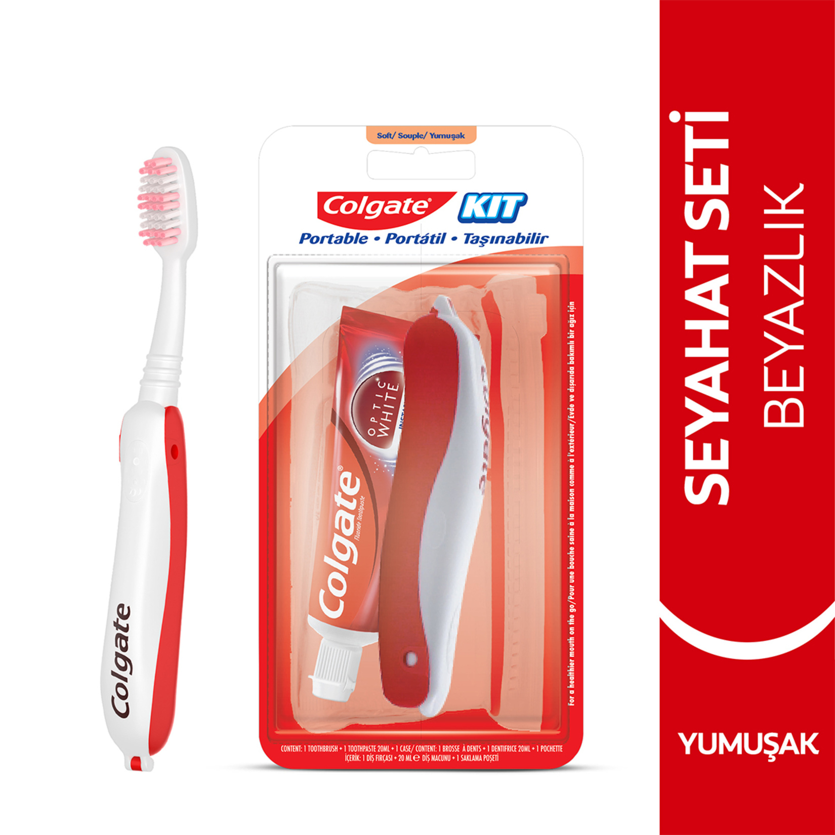 Colgate Seyahat Seti Diş Macunu 20 Ml + Yumuşak Diş Firçasi - Görsel 2