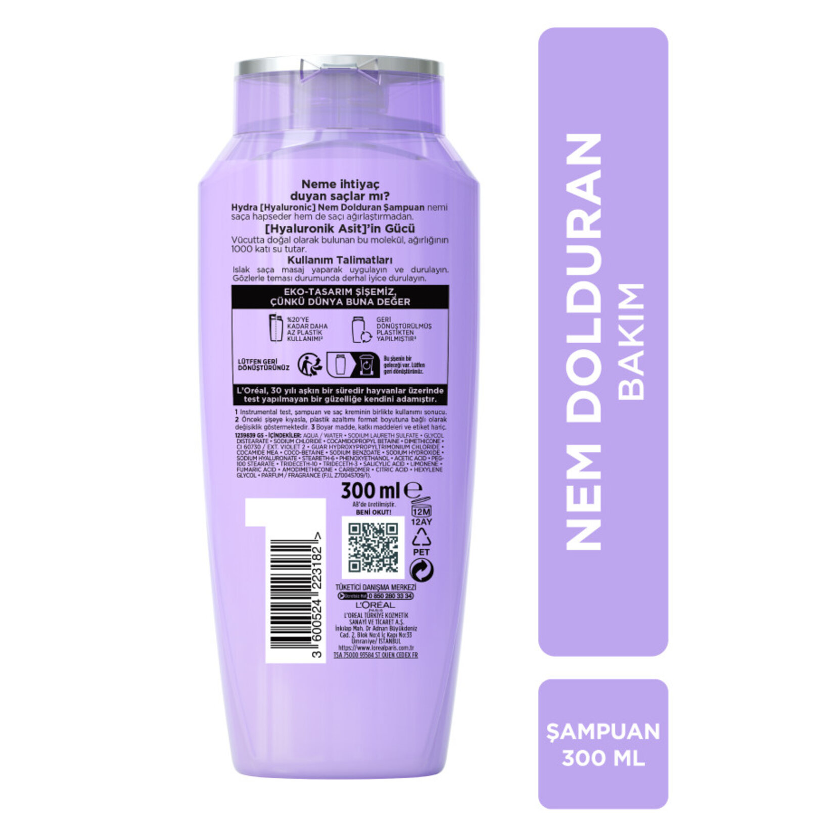 L'Oréal Paris Elseve Hydra Hyaluronic Şampuan 360 Ml - Görsel 8