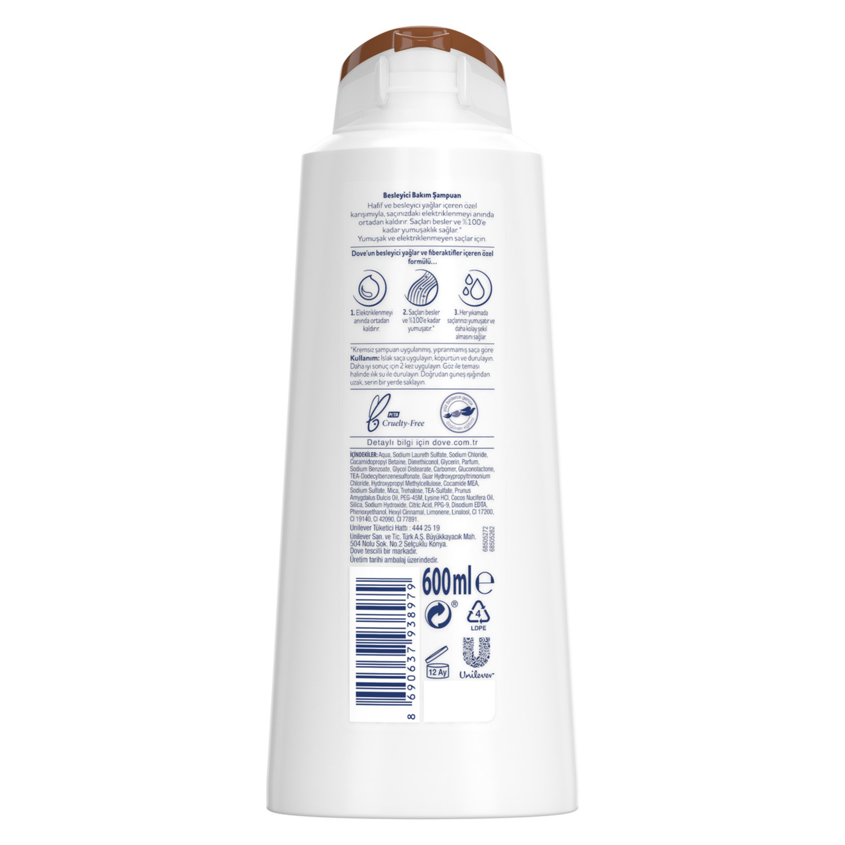 Dove Kuru Saçlar İçin Besleyici Bakım Şampuan 600 Ml - Görsel 3