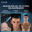 Clear Men 3 in 1 Şampuan & Duş Jeli Arındırıcı Kömür Saç Yüz Vücut İçin 350 ml - Görsel 4