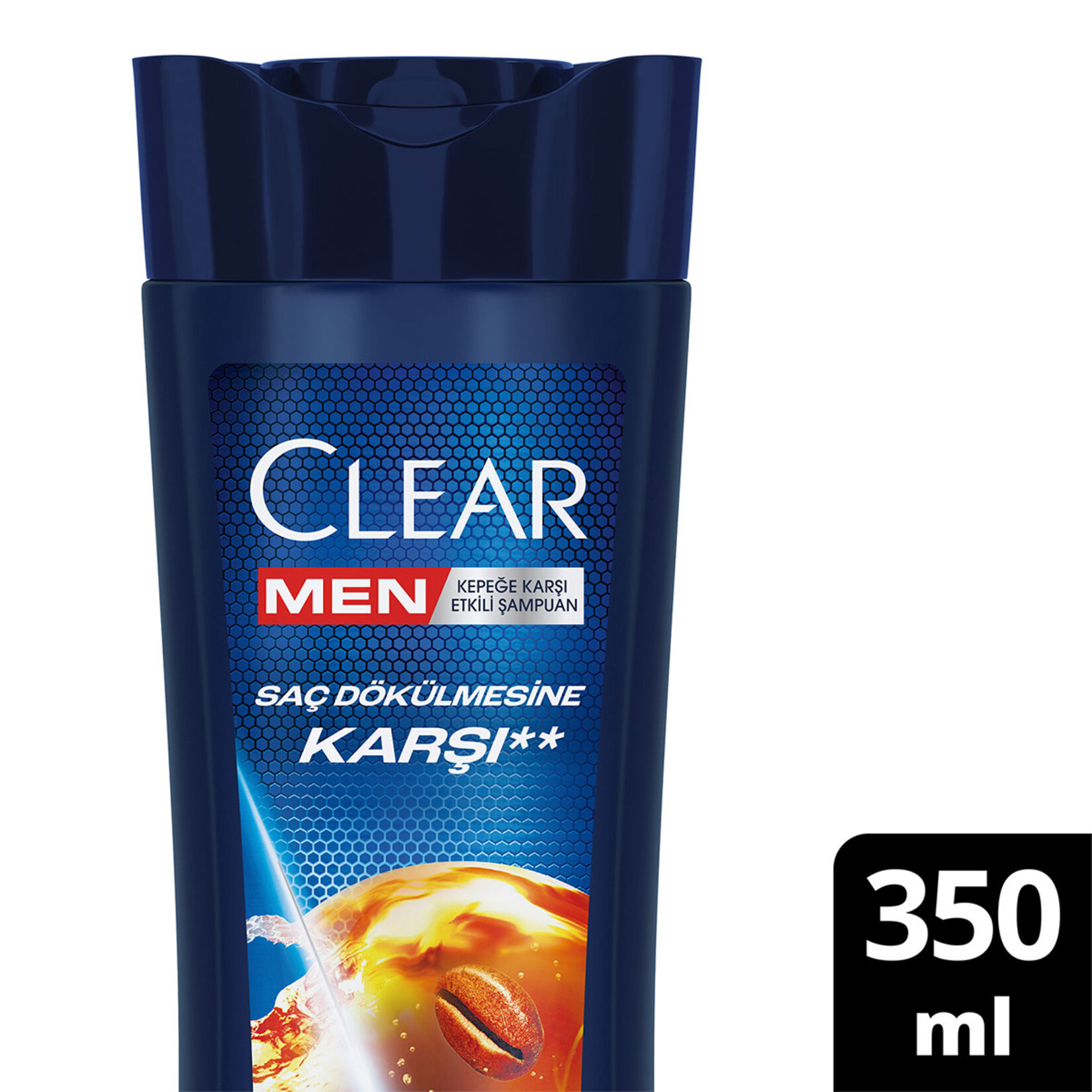 Clear Men Kepeğe Karşı Etkili Şampuan Saç Dökülmesine Karşı Kahve Çekirdeği Özü 350 ml - Görsel 2