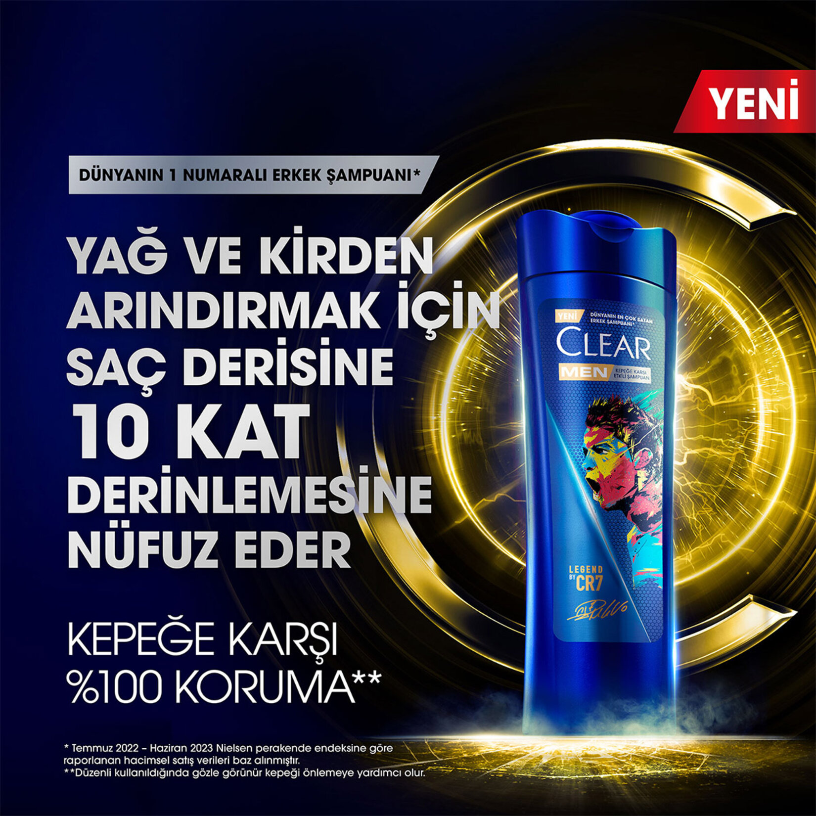 Clear Men Kepeğe Karşı Etkili Şampuan Legend By CR7 Cristiano Ronaldo 350 ml - Görsel 3