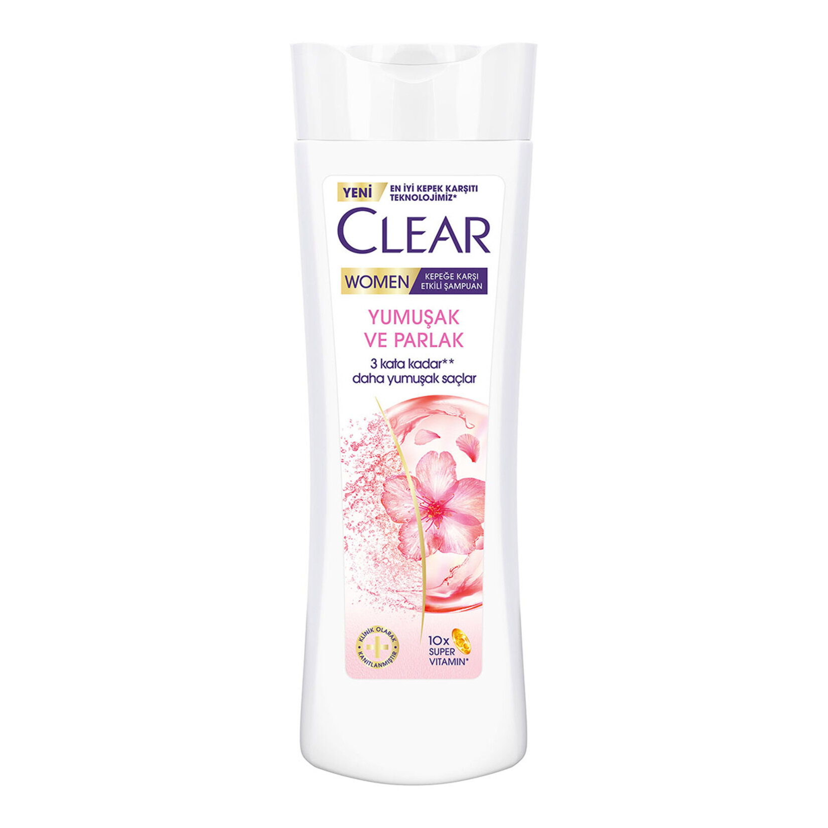 Clear Women Kepeğe Karşı Etkili Şampuan Yumuşak Parlak Kiraz Çiçeği Esansı & Keratin 350 ml - Görsel 1