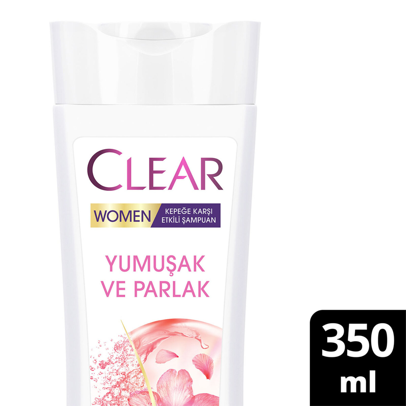 Clear Women Kepeğe Karşı Etkili Şampuan Yumuşak Parlak Kiraz Çiçeği Esansı & Keratin 350 ml - Görsel 2