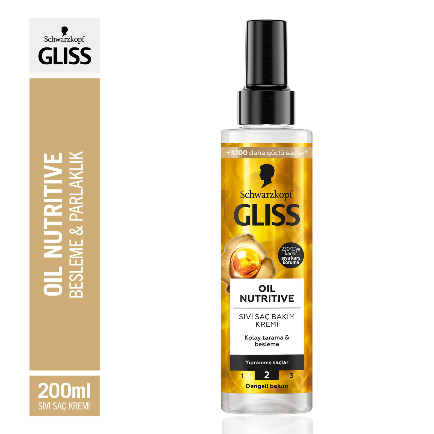 Gliss Oil Nutritive Sıvı Saç Kremi 200 Ml - Görsel 3