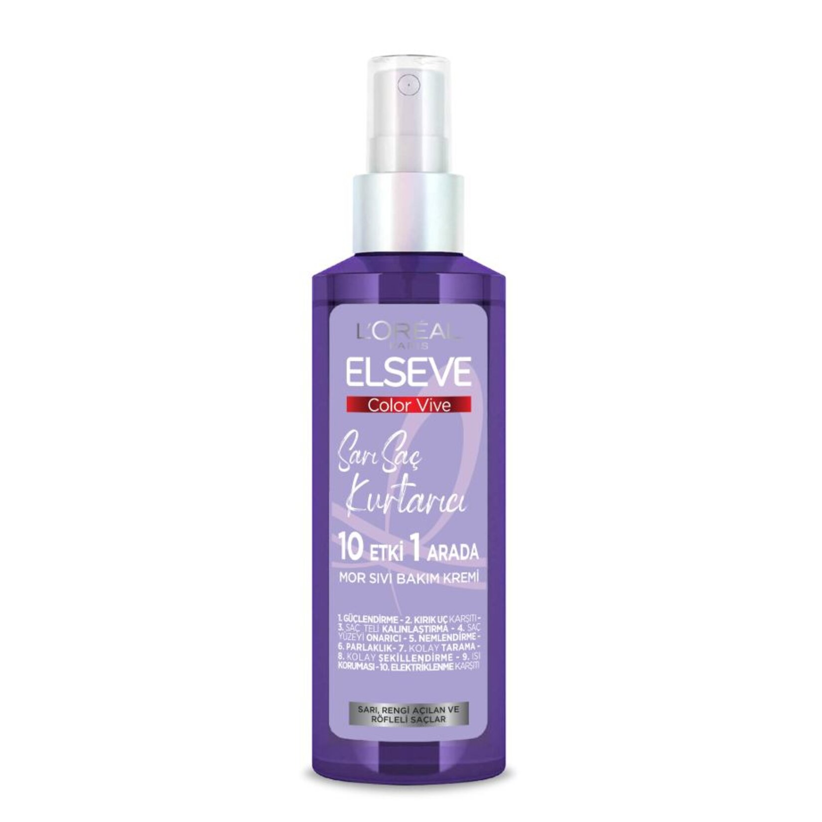 Elseve Sarı Saç Kurtarıcı Mor Sıvı Bakım Kremi 150ml - Görsel 1