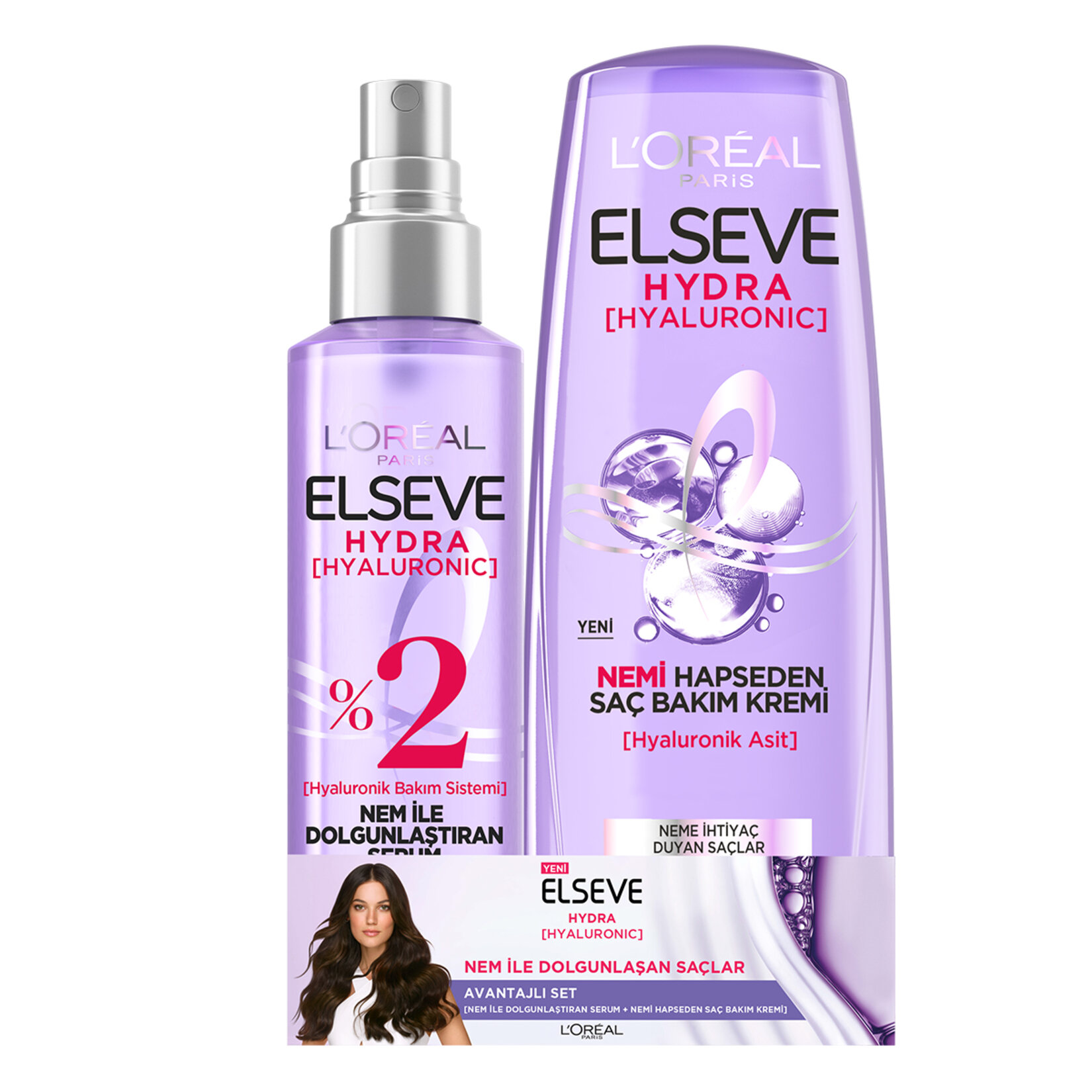 Elseve Hydra Nem Serum 150Ml+ 75Ml Saç Kremi Seti