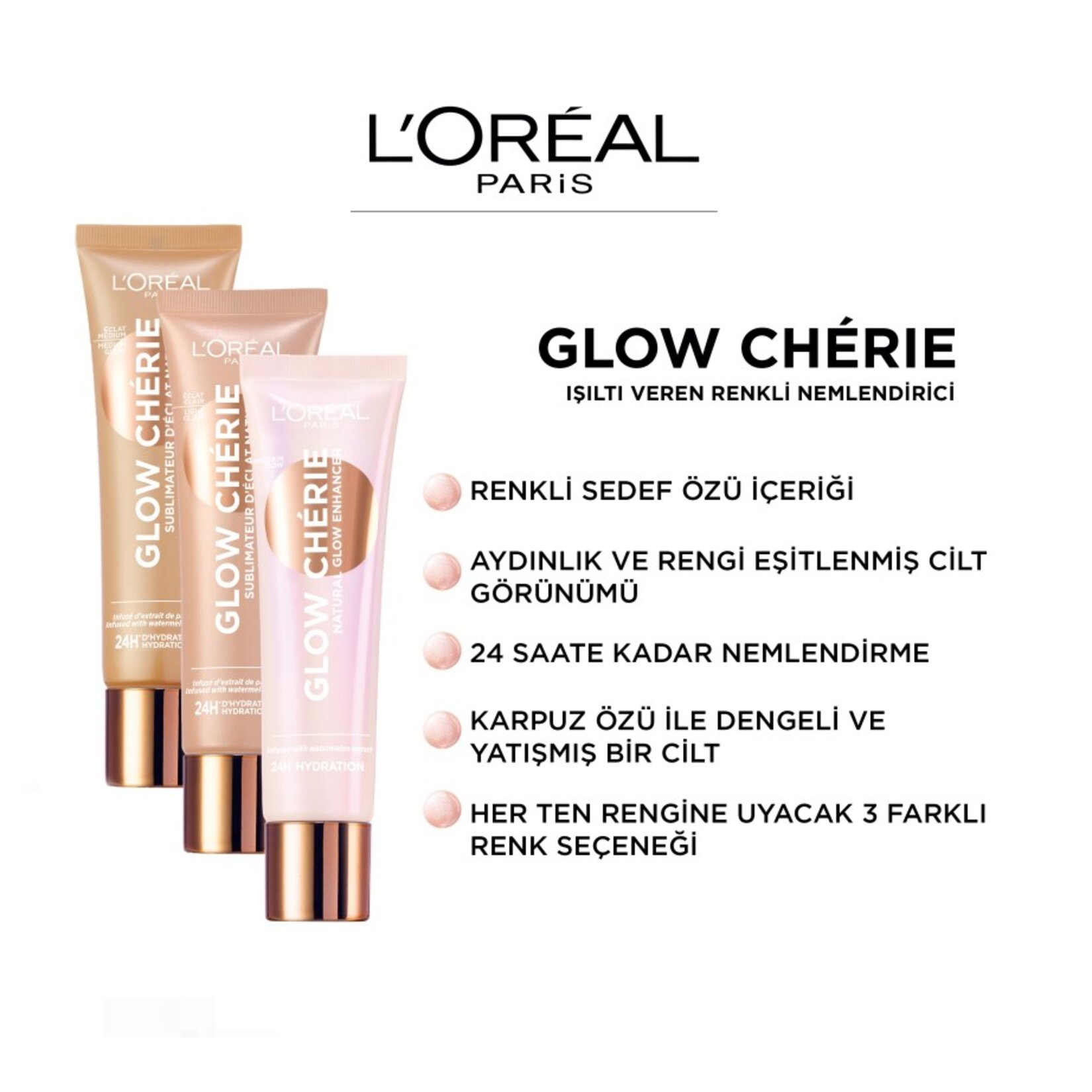 L'Oréal Paris Glow Chérie Işıltı Veren Renkli Nemlendirici Light Glow - Görsel 4