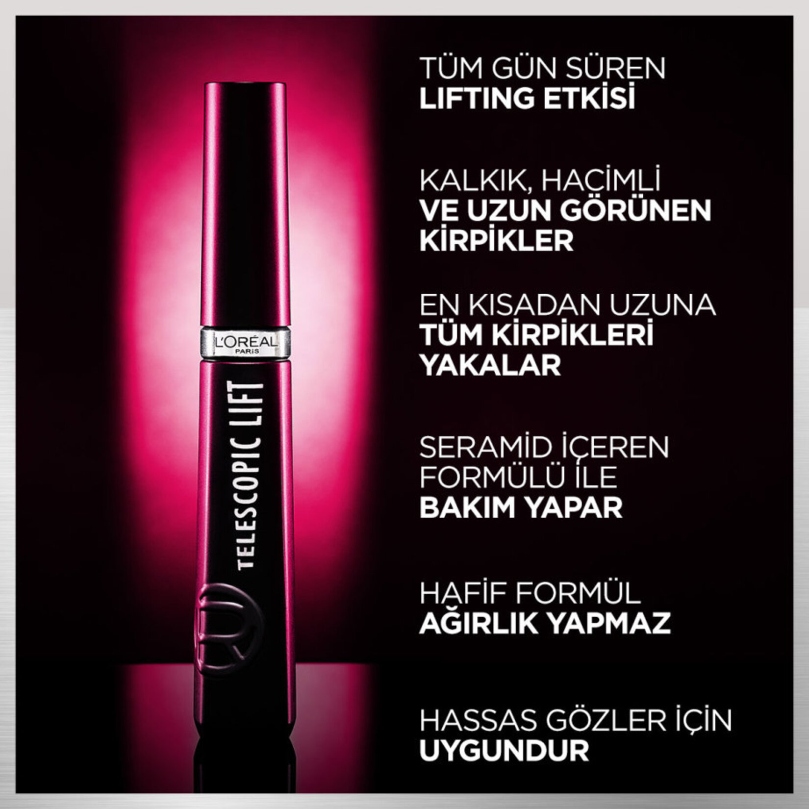 L'Oréal Paris Telescopic Lift Extra Black Maskara - Görsel 3