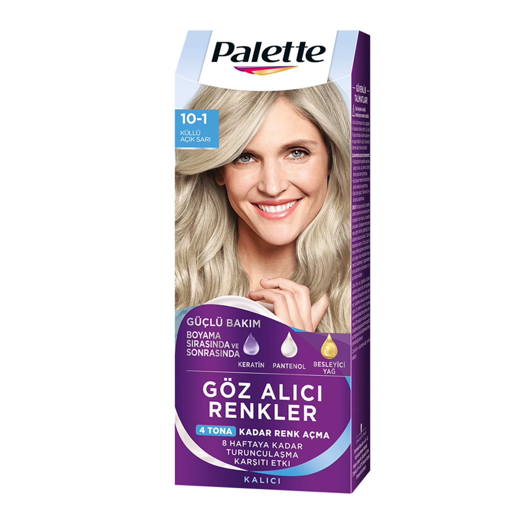 Palette Göz Alıcı Renkler 10-1 Küllü Açık Sarı Renk Açıcı Saç Boyası 110 Ml - Görsel 1