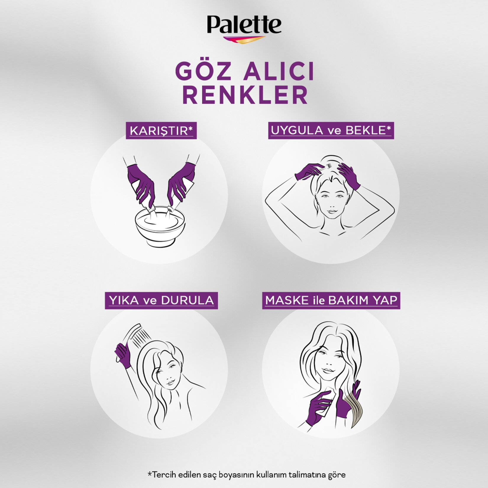 Palette Göz Alıcı Renkler 3-0 Koyu Kahve Saç Boyası 110 Ml - Görsel 5