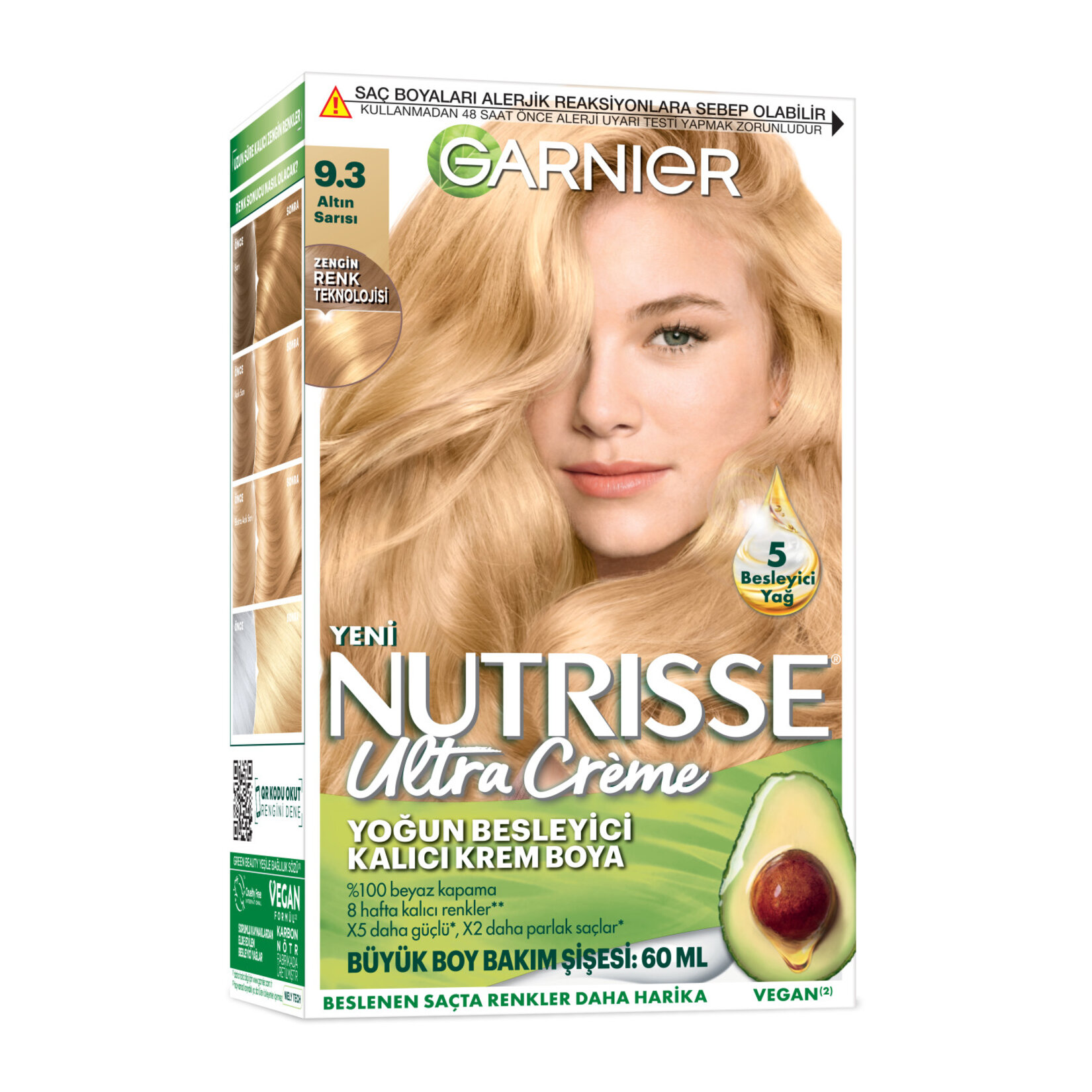 Garnier Nutrisse Ultra Saç Boyası 9.3 Altın Sarısı  160 Ml - Görsel 1