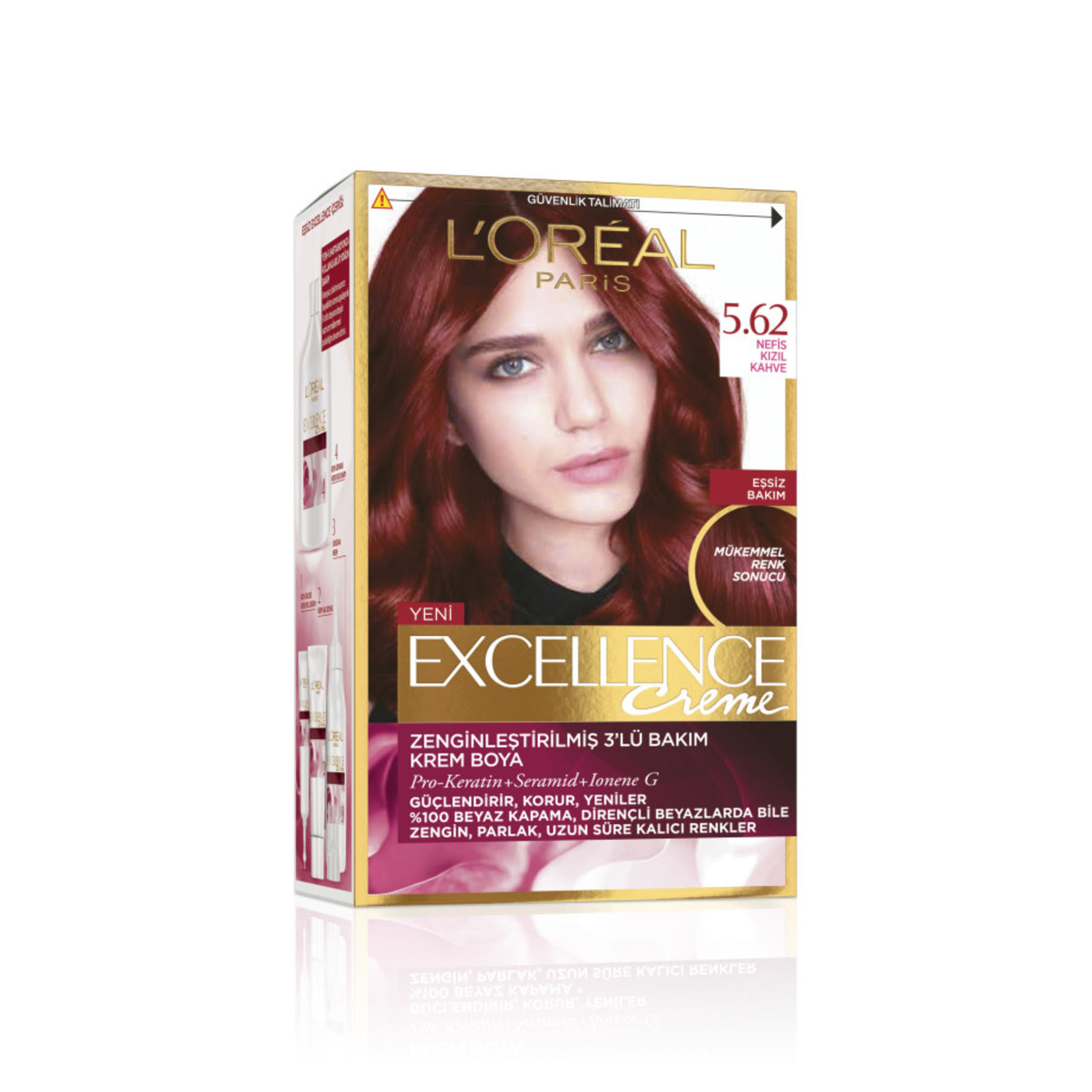 L'Oreal Excellence Creme Saç Boyası - 5.62 Nefis Kızıl Kahve