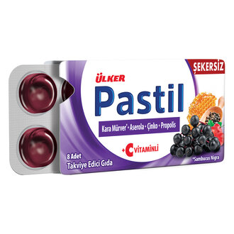 Ülker Pastil Kara Mürver Aserola Çinko Propolis 8'li 22,4 G