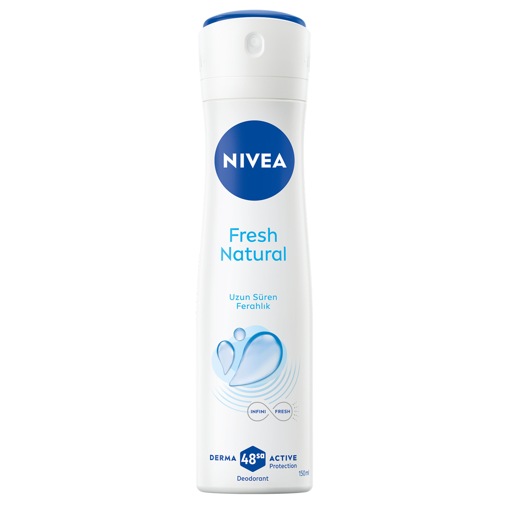 NIVEA Kadın Sprey Deodorant Fresh Natural 150 Ml - Görsel 1