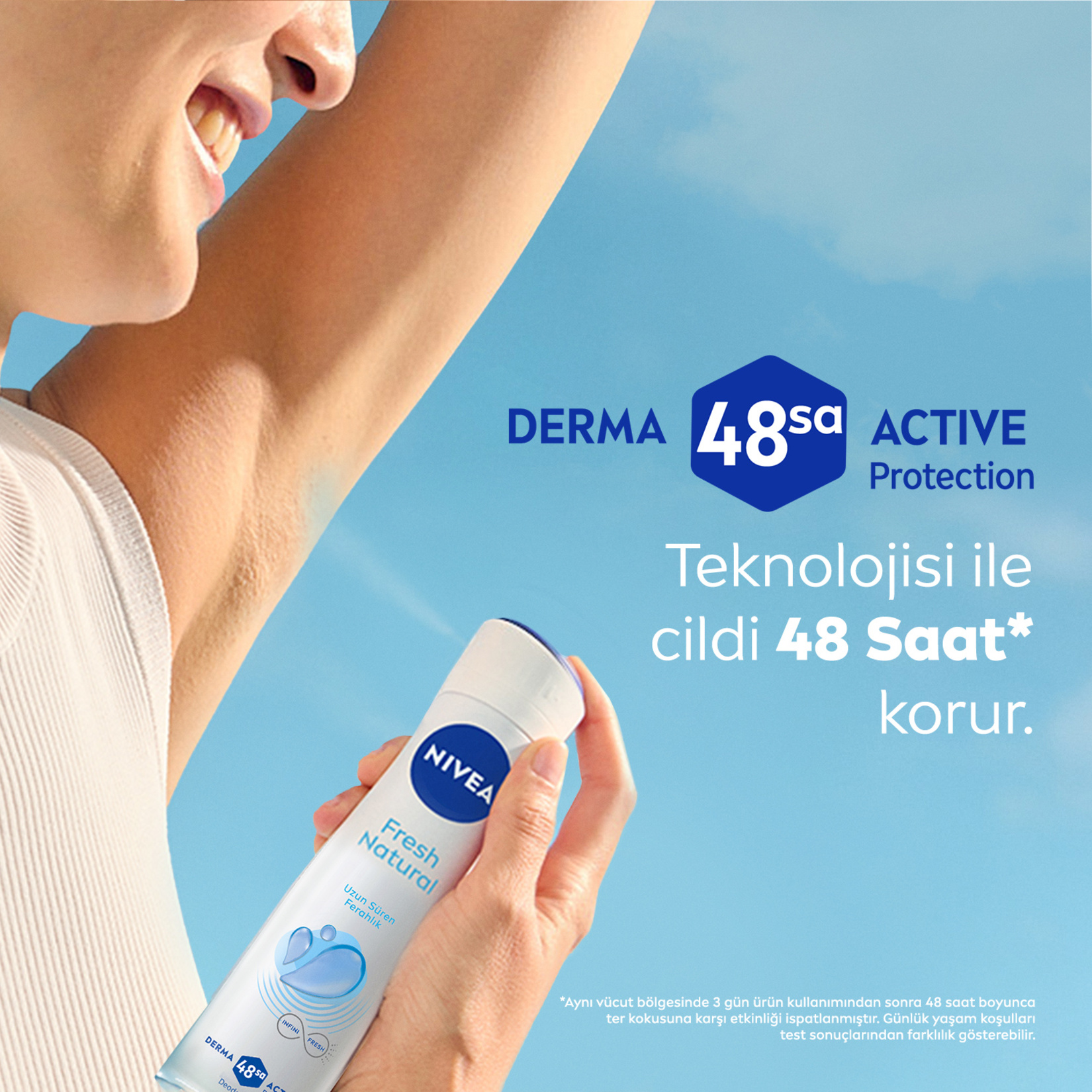 NIVEA Kadın Sprey Deodorant Fresh Natural 150 Ml - Görsel 4
