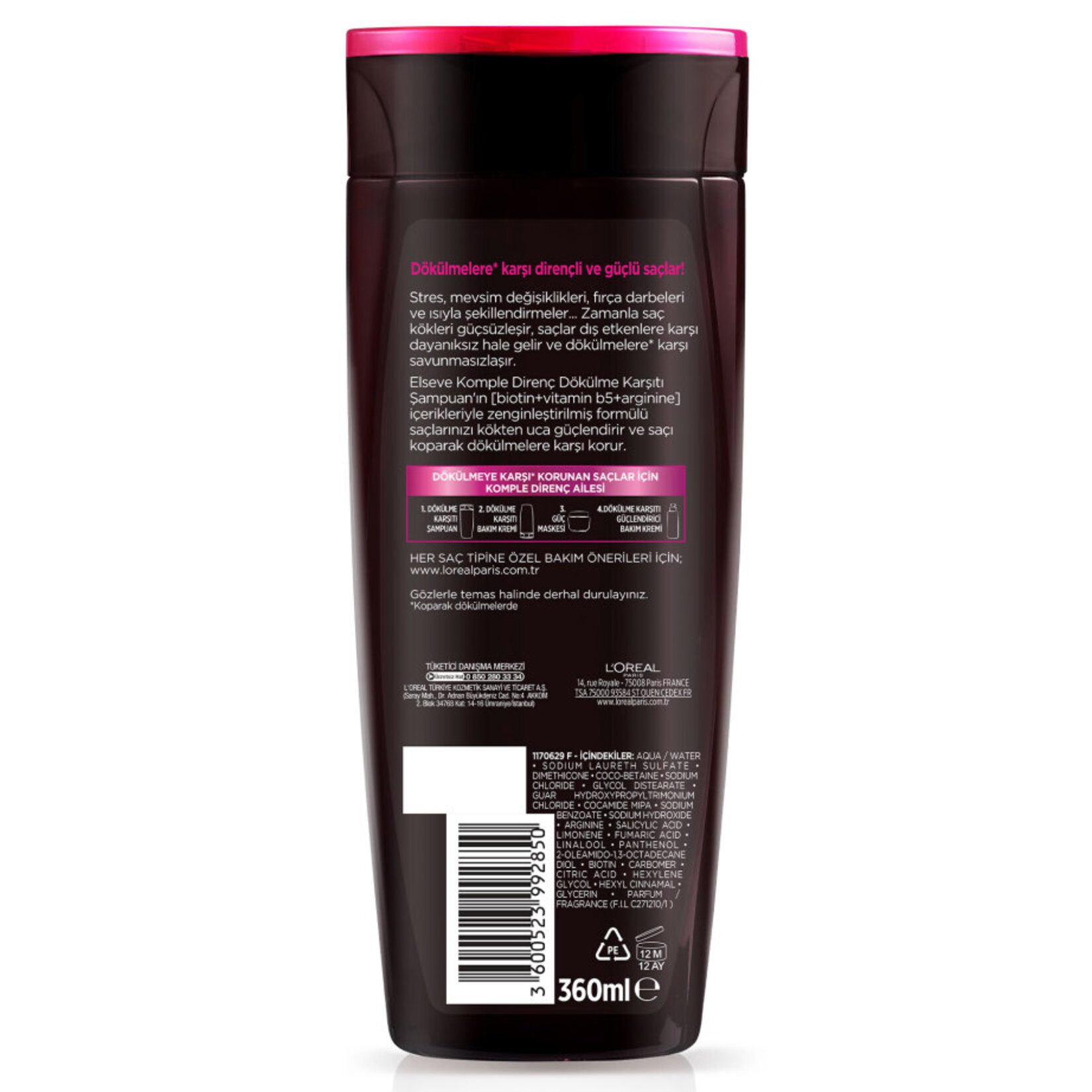 L'Oréal Paris Elseve Komple Direnç Dökülme Karşıtı Şampuan 360 Ml - Görsel 2