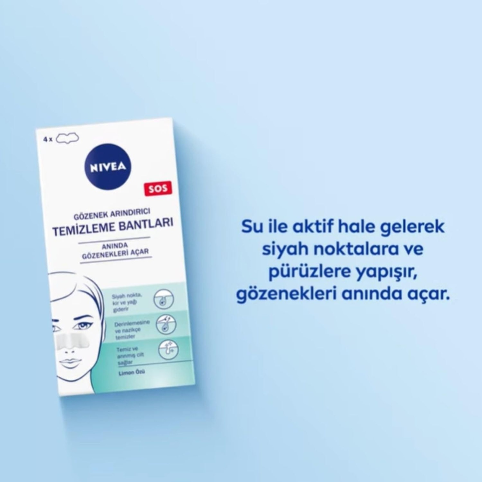 NIVEA Siyah Nokta ve Gözenek Arındırıcı Burun Bandı, 4 Adet - Görsel 4