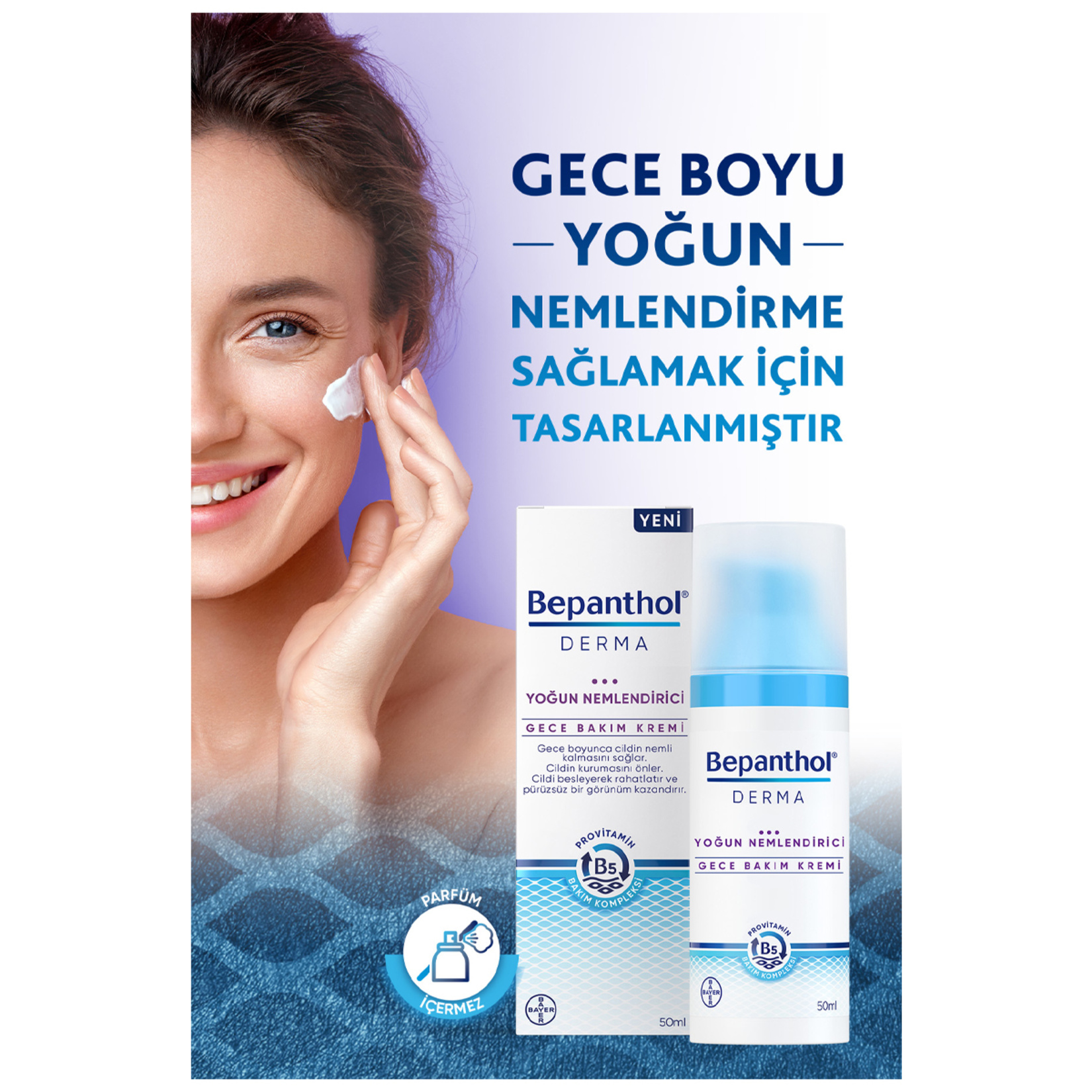 Bepanthol Derma Yoğun Nemlendirici Gece Kremi 50 Ml - Görsel 3