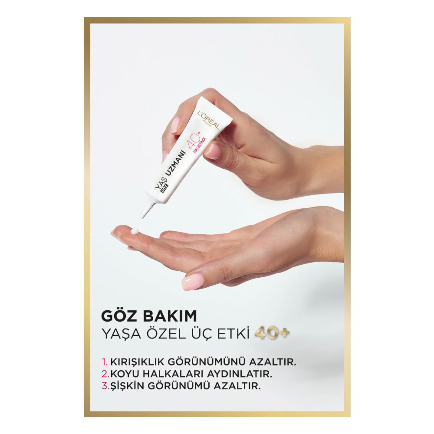 L'Oréal Paris Yaş Uzmanı 40+ Kırışıklık Karşıtı Aydınlatıcı Göz Kremi - Görsel 3