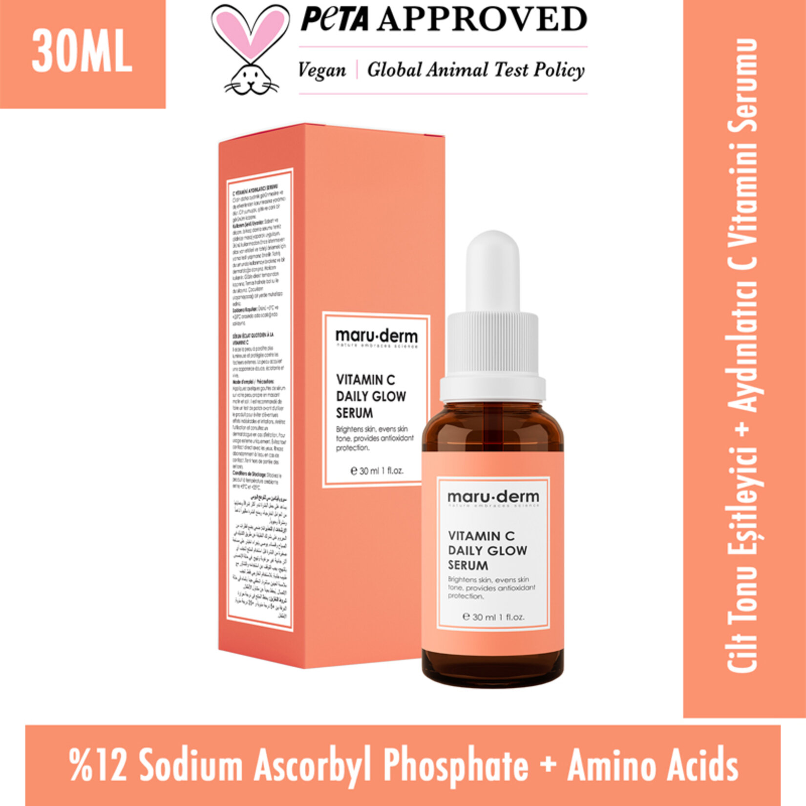 Maruderm C Vitamini Aydınlatıcı Cilt Bakım Serumu 30 ML - Görsel 2